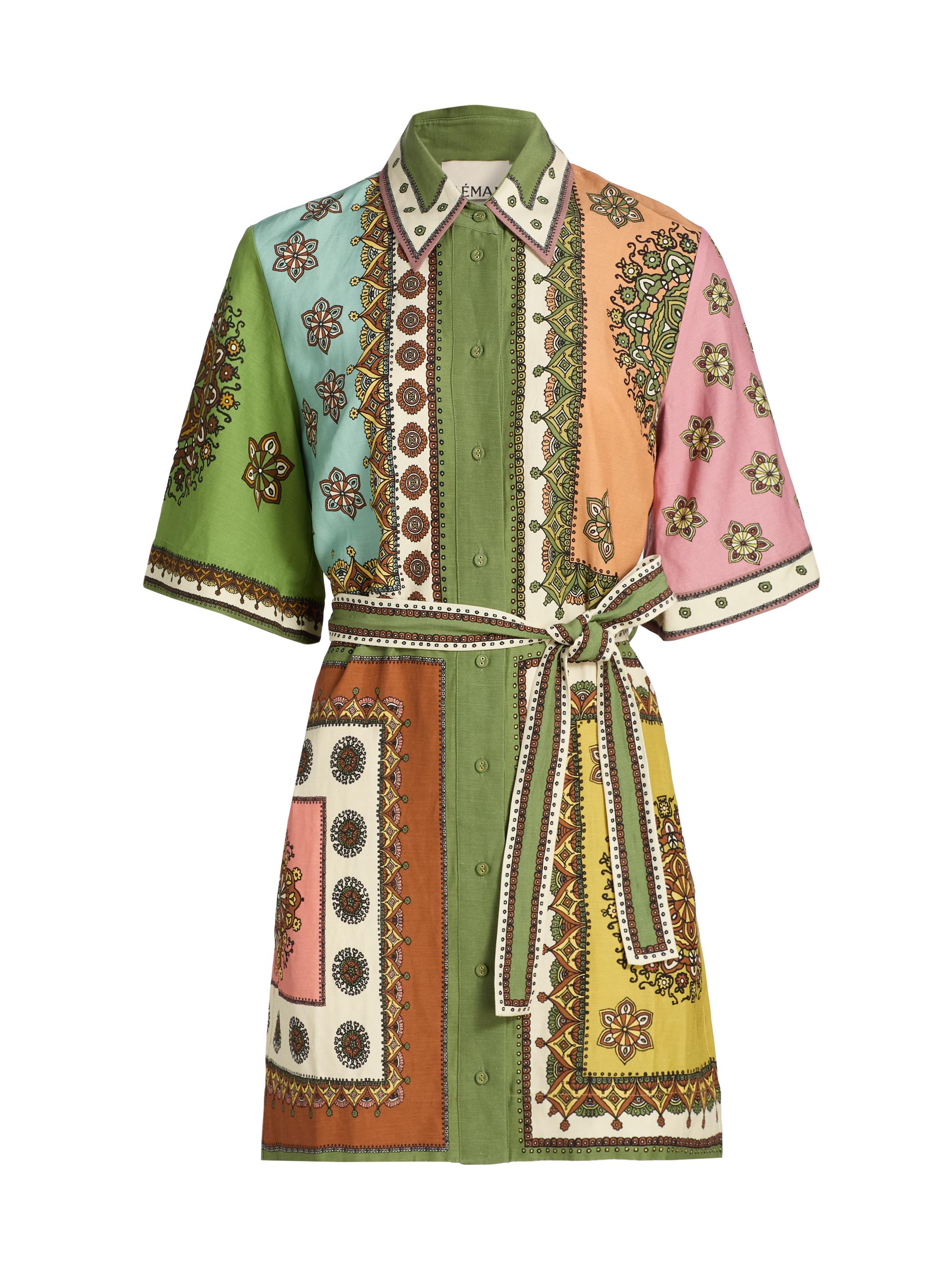 Alémais Women's Contina Printed Tie-Waist Minidress