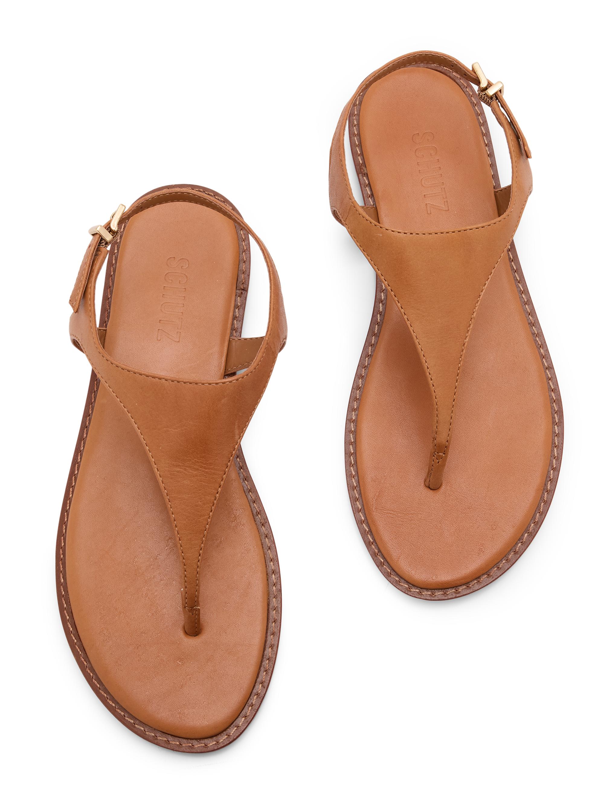 Schutz Lys Chain-Detailed Leather Flat Sandals | Saks Fifth Avenue