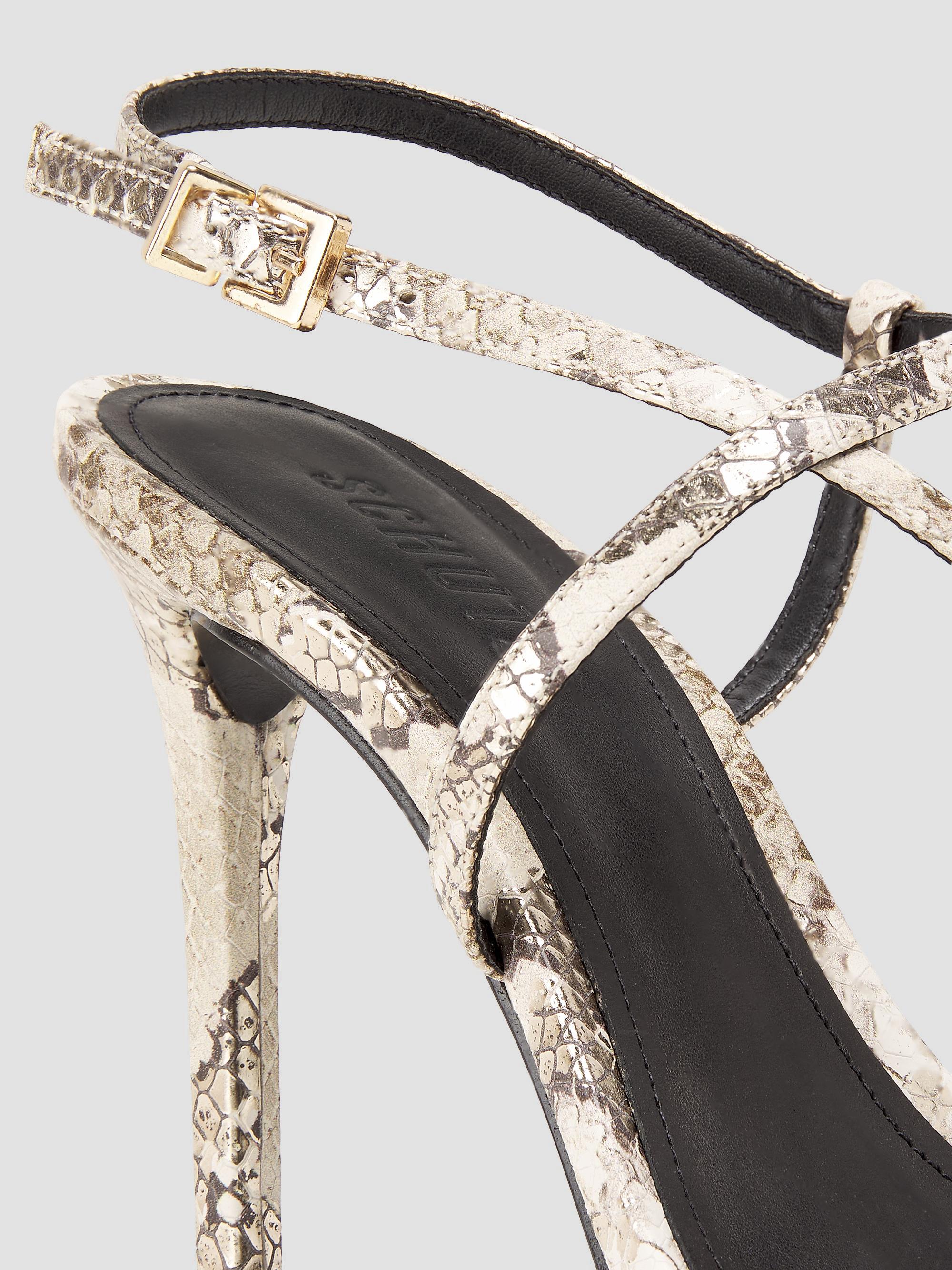 Schutz Azure 100MM Snake-Embossed Leather Sandals | Saks Fifth Avenue