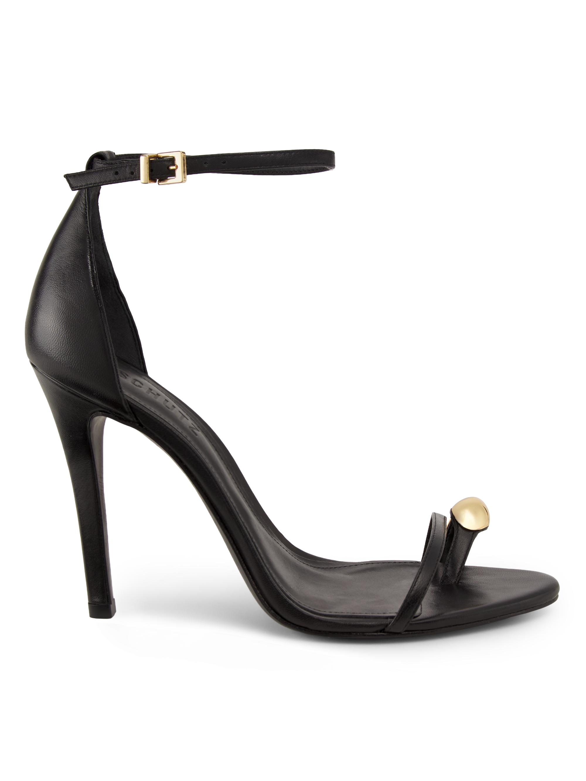 Schutz Women's Maya 100MM Leather Sandals - Black