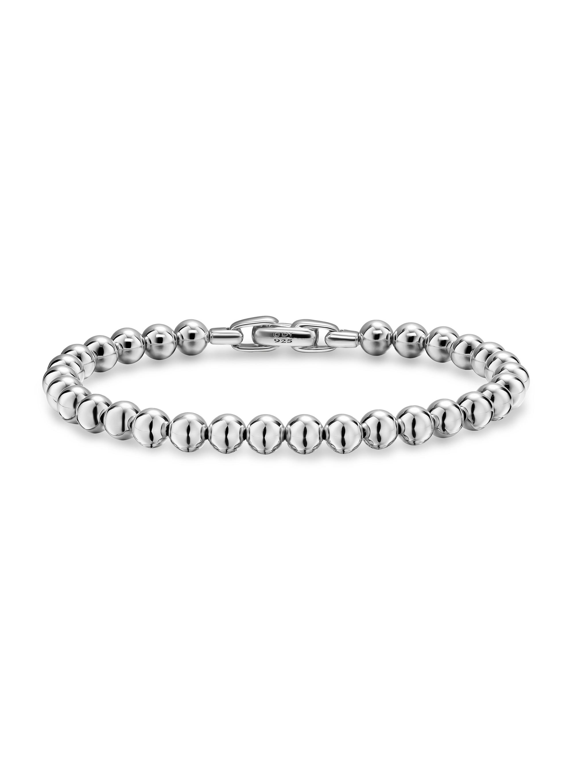 David Yurman Men's Spiritual Beads Metal Bead Bracelet in Sterling Silver, 6MM - Silver