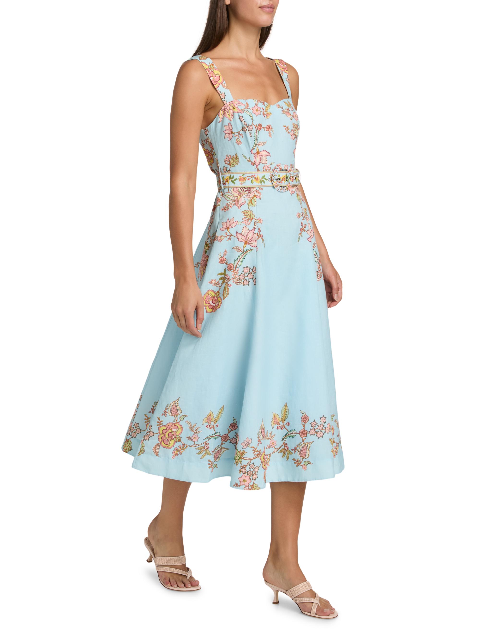 knee length dresses for ladies Diza Cotton Midi Dress  Hemant & Nandita