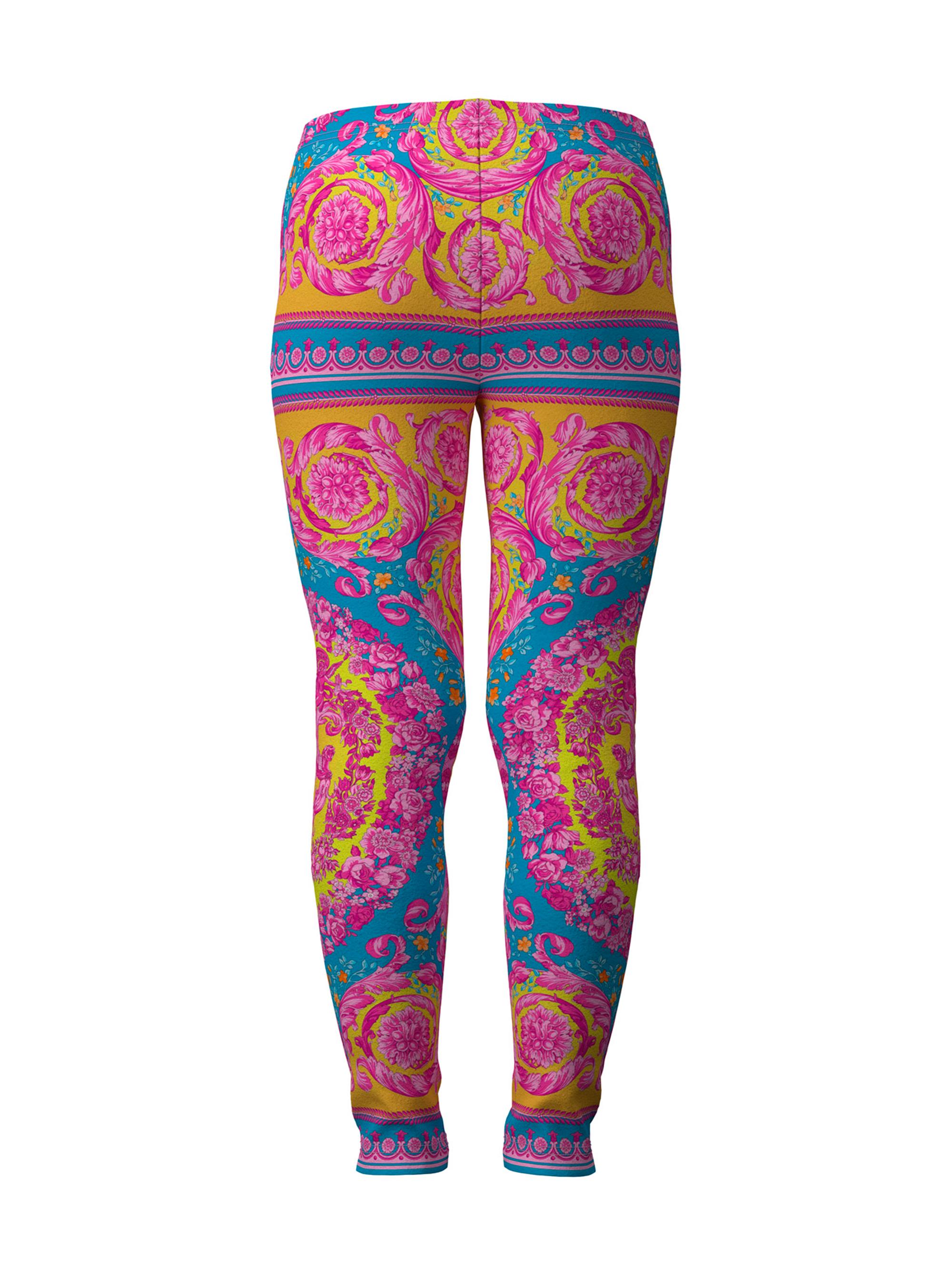 Versace Little Girl's & Girl's Electric Barocco Stretch-Jersey Leggings - Cyclamen Pink