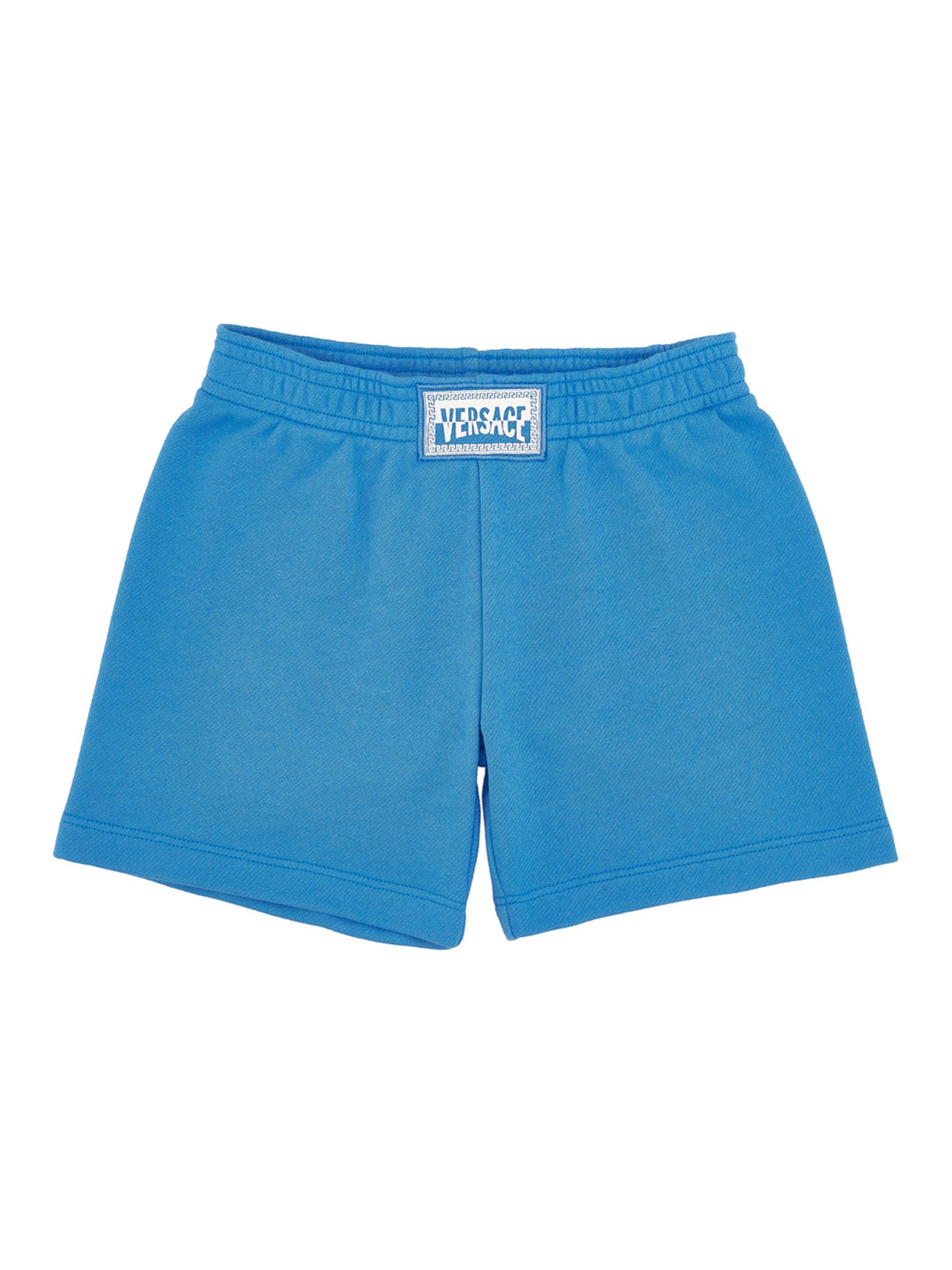 Versace Baby Boy's & Little Boy's Contrast Logo Fleece Shorts - Blue