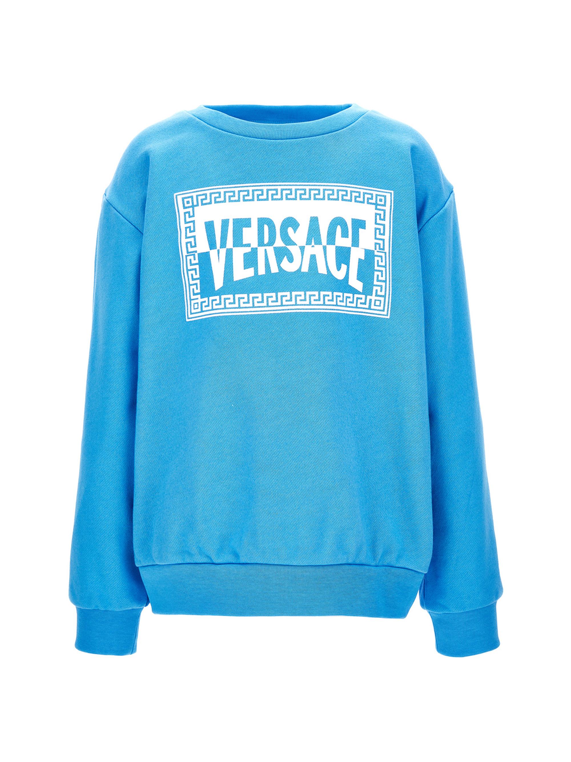 Versace Baby Boy's, Little Boy's & Boy's Logo Crewneck Sweatshirt - Blue
