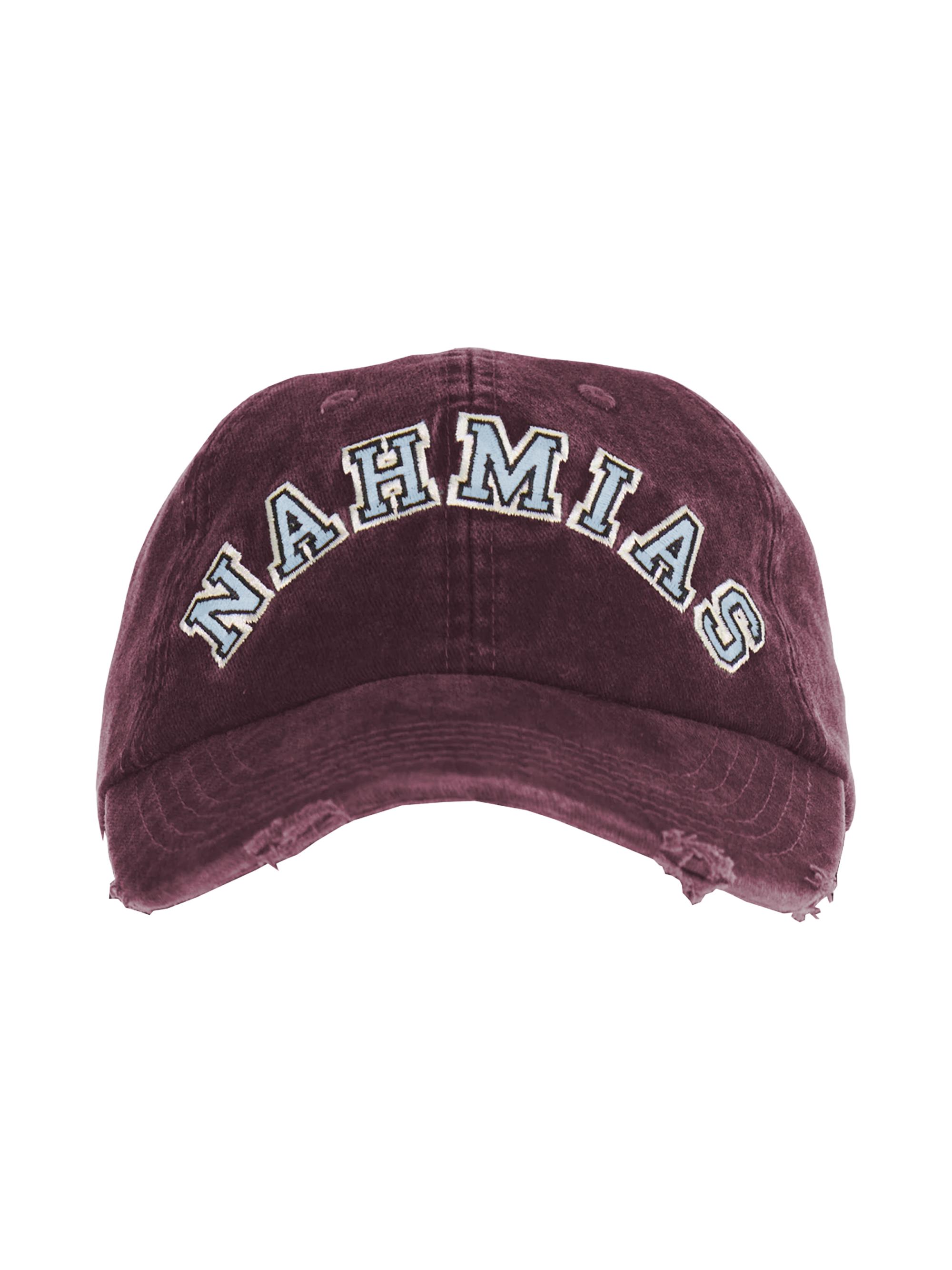Nahmias Men's Logo Chenille Dad Cap - Burgundy