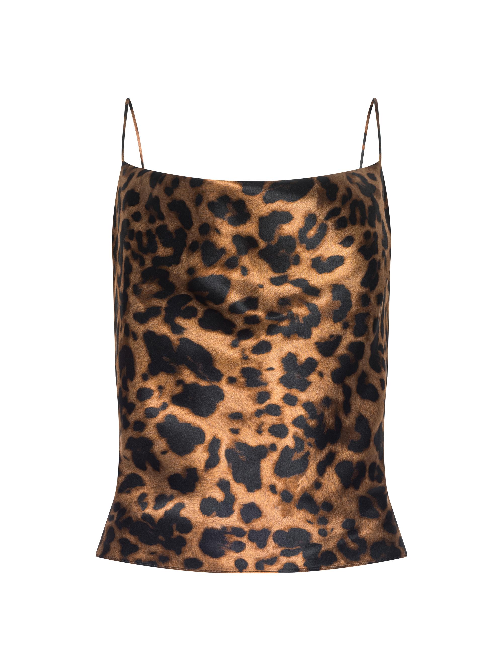 L'AGENCE Women's Calista Leopard-Print Silk Tank - Brown Multi Amur Leopard
