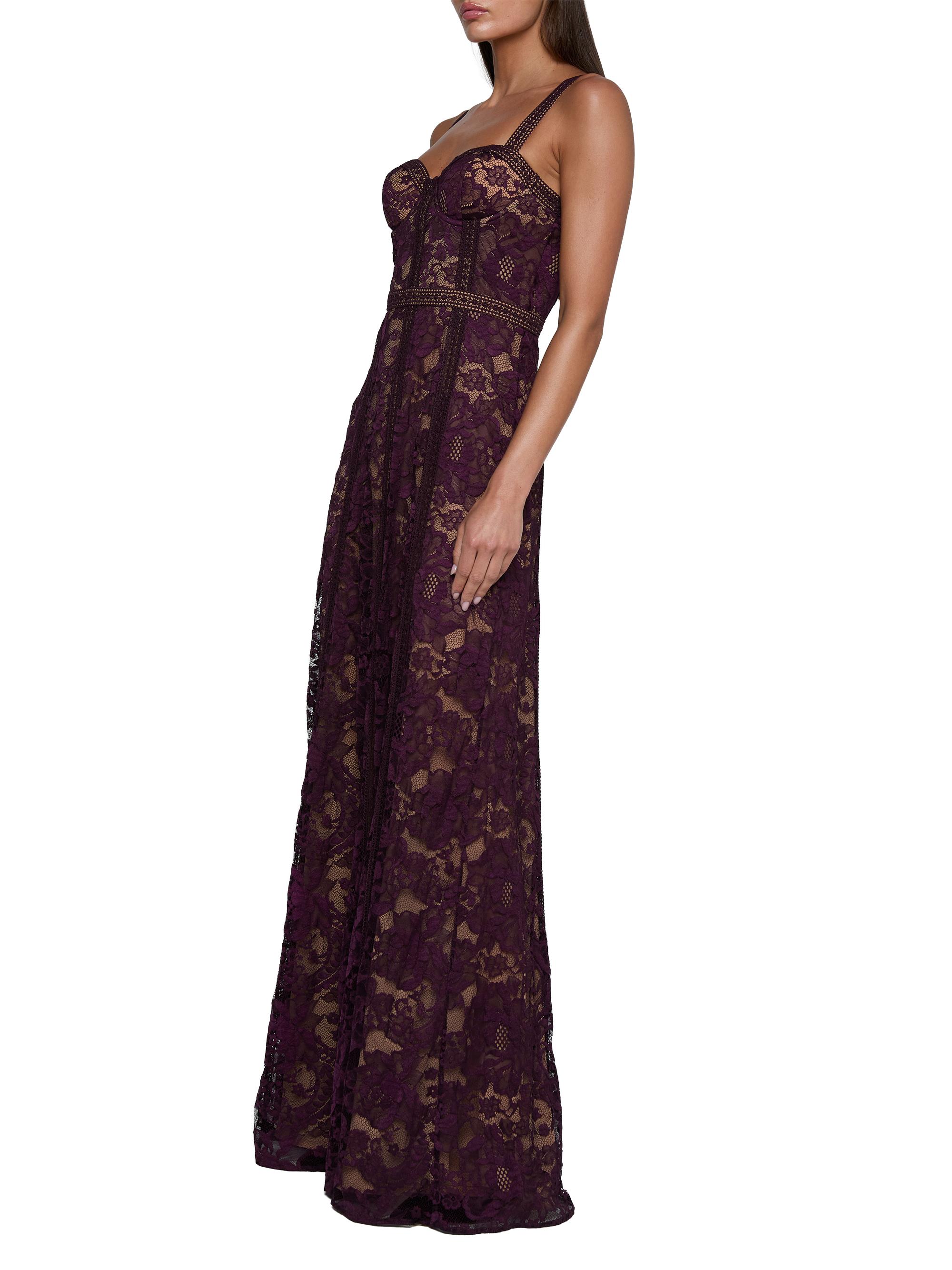 新品未使用タグ付き　LAYERED LACE DRESS MIX 0400025756660_DARKMALBEC_A2?
