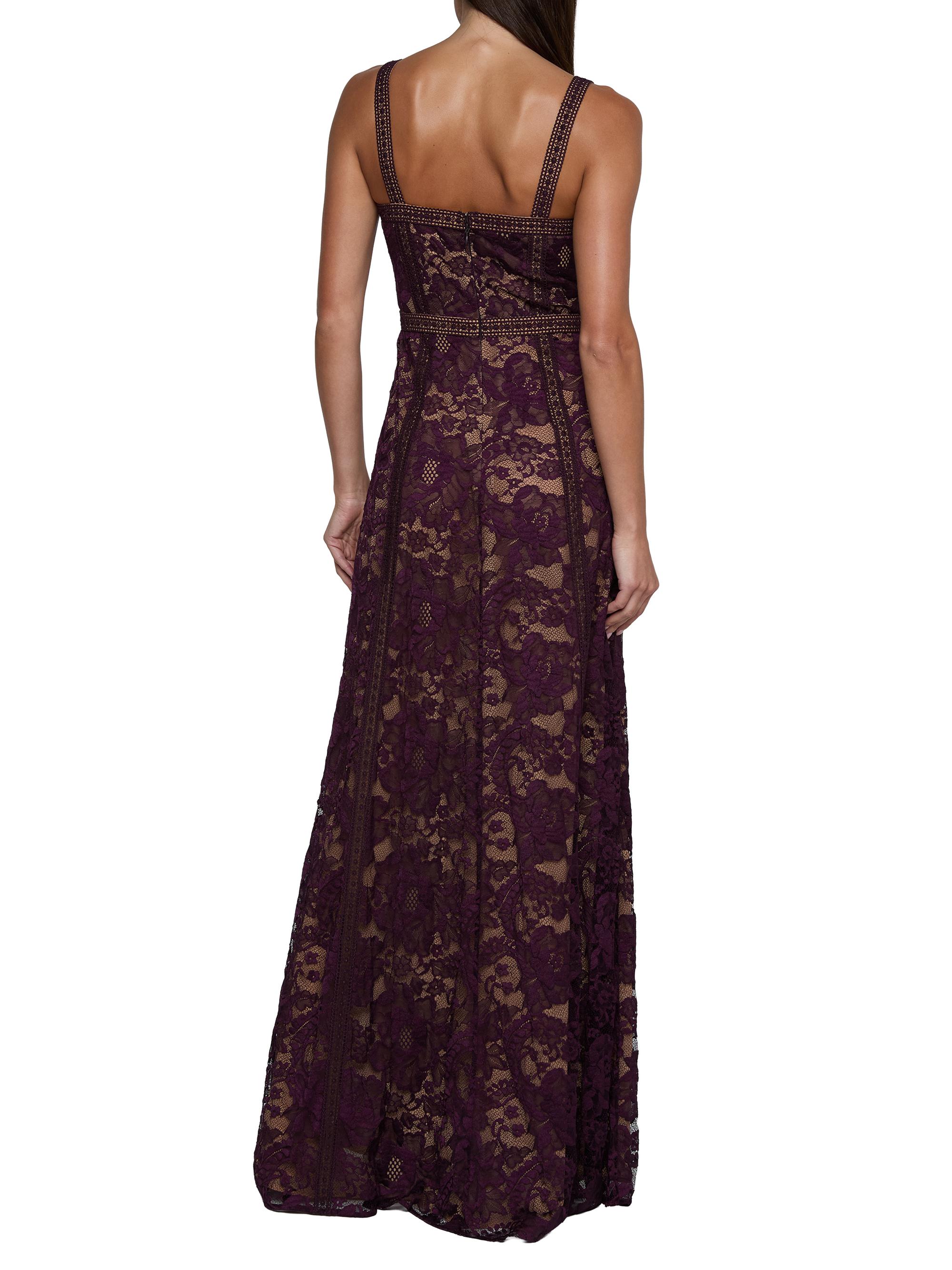 knee length dresses for ladies FOR LOVE & LEMONS Shirley Lace Maxi Dress In Red – Lusso Di Luna Boutique main image 0