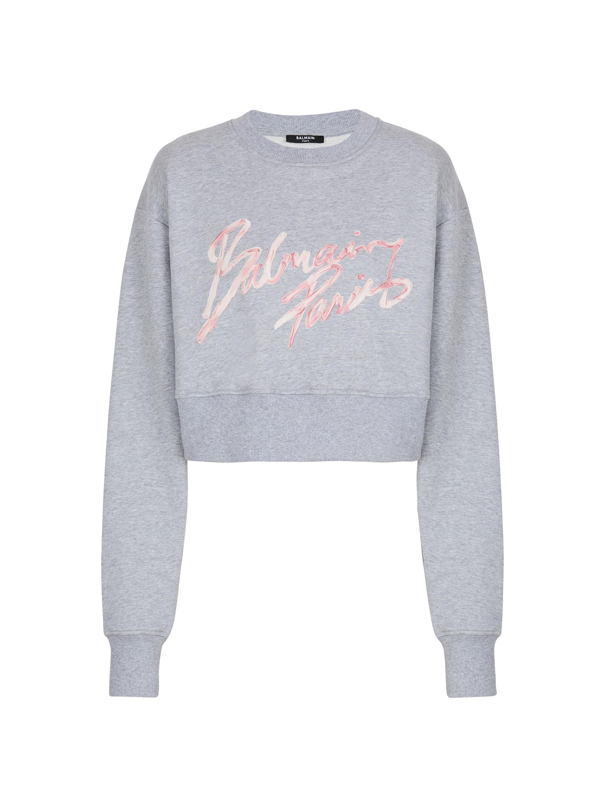 BALMAIN スウェット ノースリーブ Balmain Balmain Paris Cropped Sweatshirt | Saks Fifth Avenue