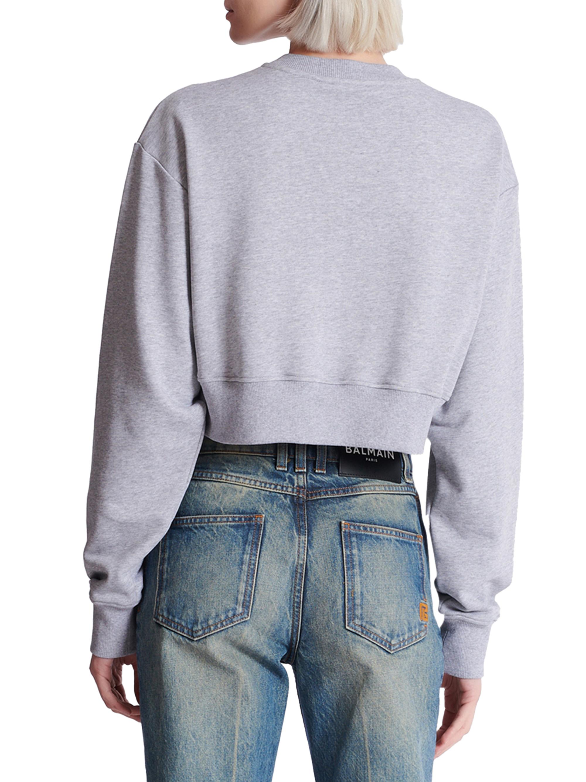 BALMAIN スウェット ノースリーブ Balmain Balmain Paris Cropped Sweatshirt | Saks Fifth Avenue