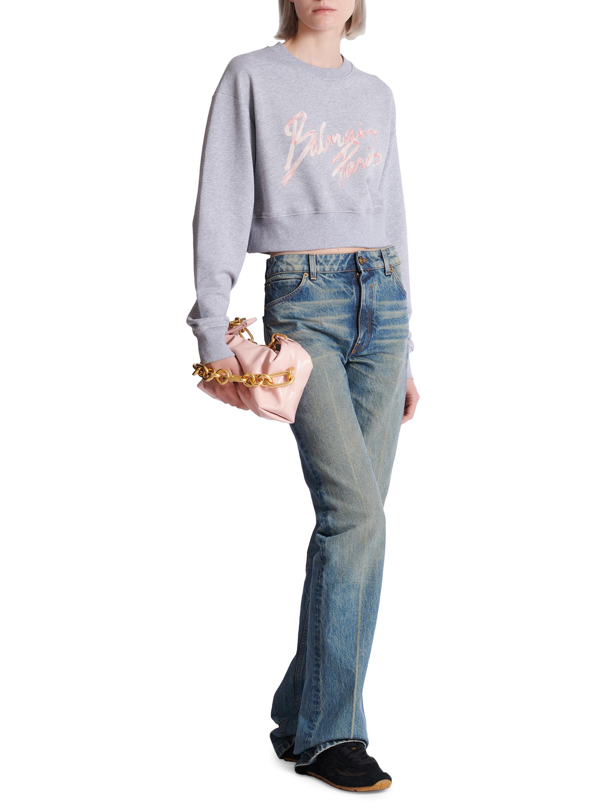 BALMAIN スウェット ノースリーブ Balmain Balmain Paris Cropped Sweatshirt | Saks Fifth Avenue