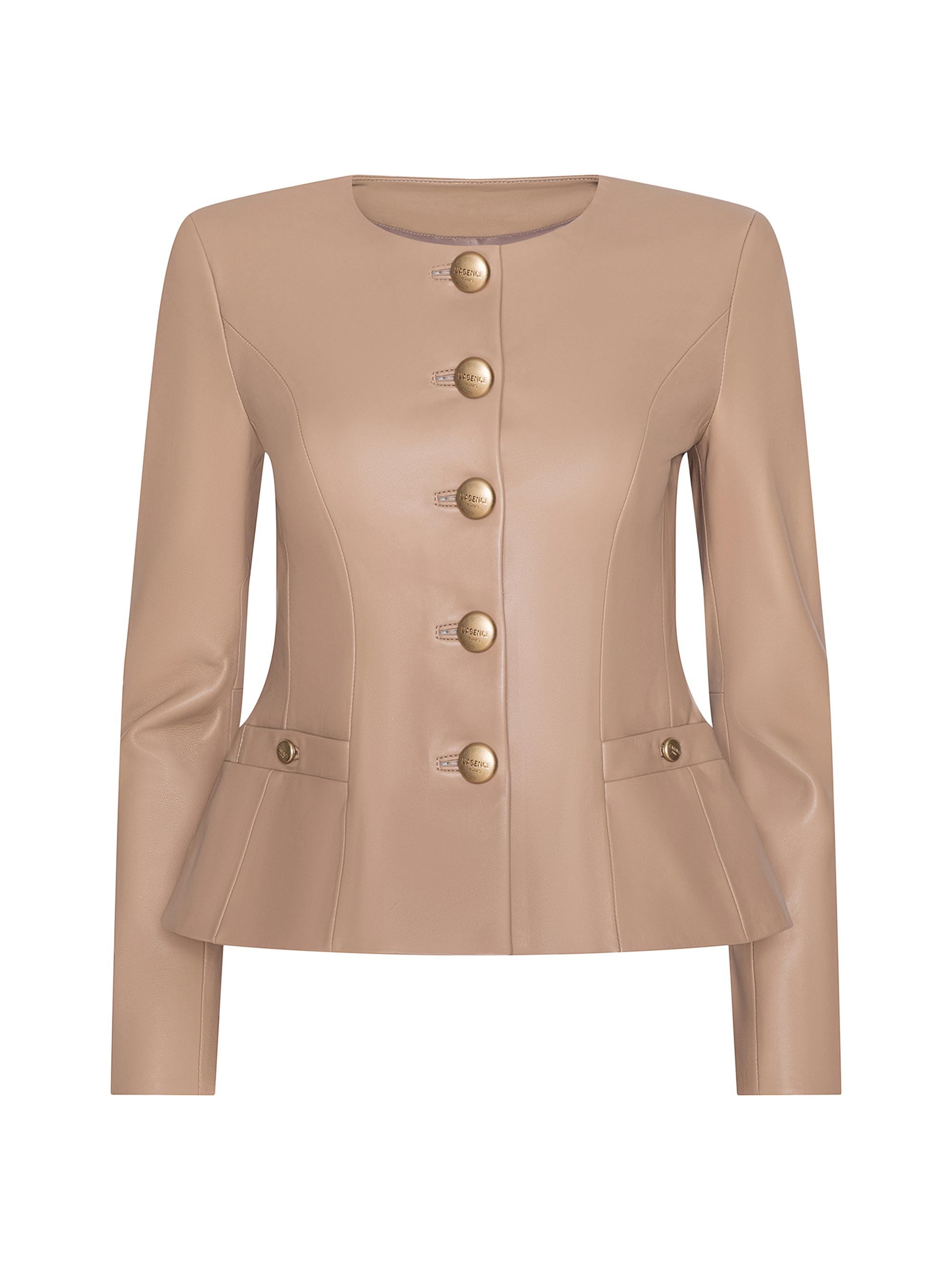 キャサリン Jia Cropped Tweed Jacket in Chai Latte/Black | L'AGENCE