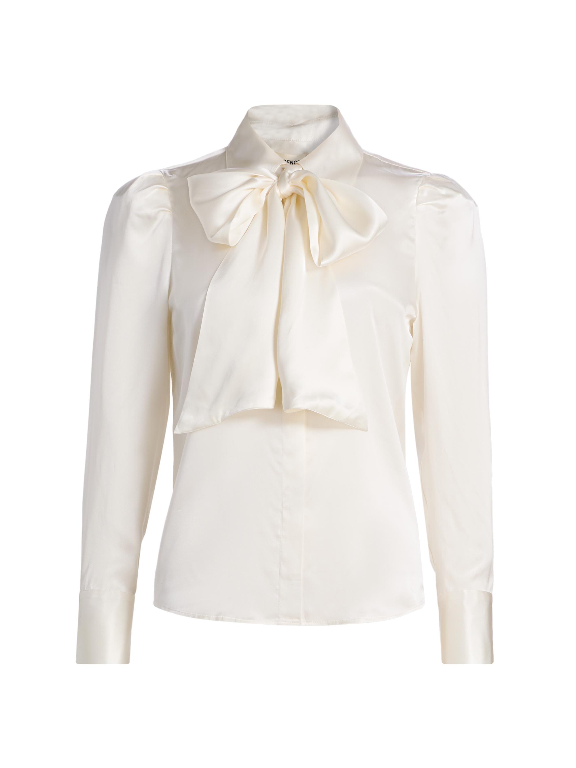 L'AGENCE Women's Honey Silk Tieneck Blouse -