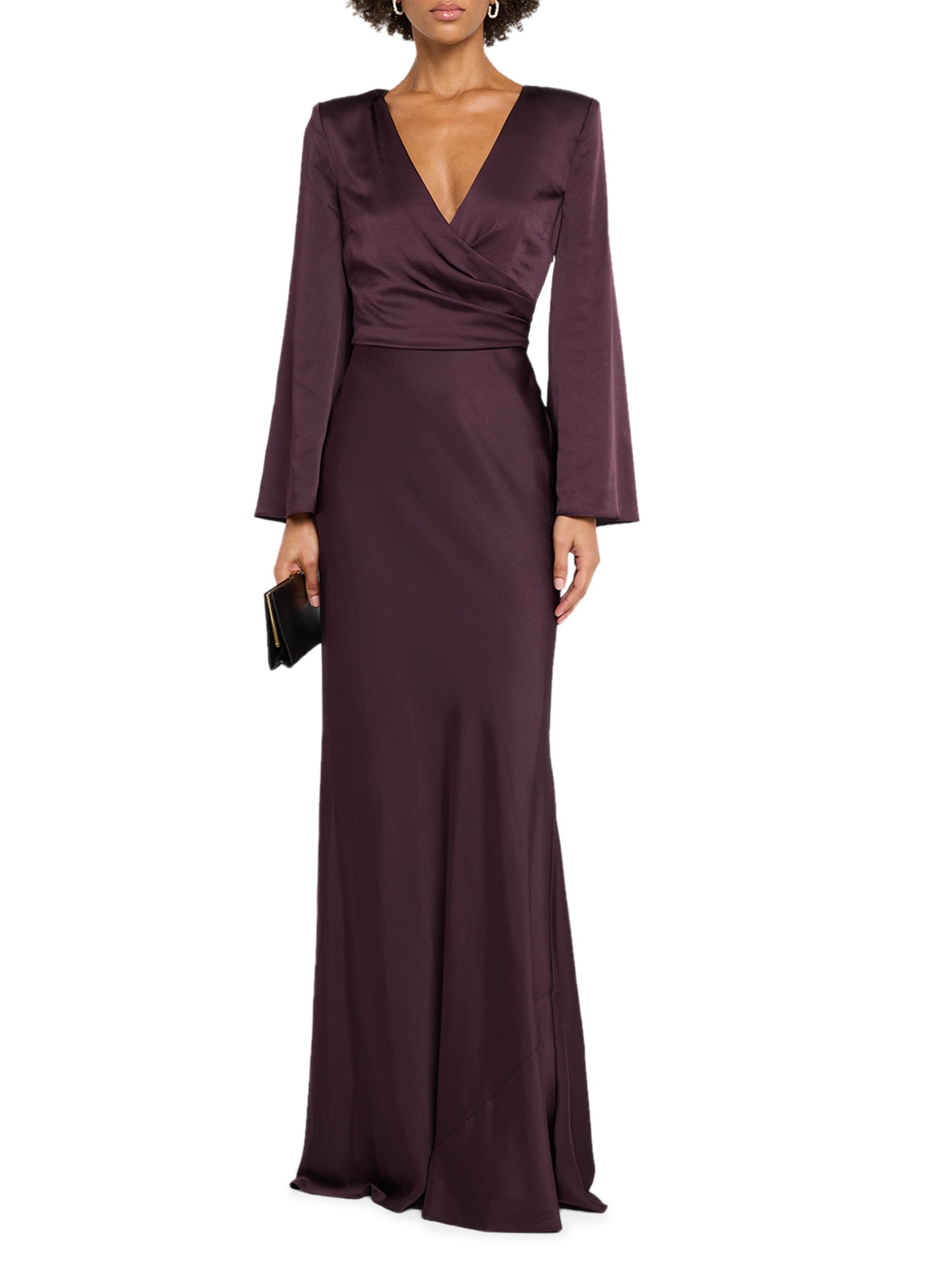 L'AGENCE Manon Satin Maxi Dress | Saks Fifth Avenue