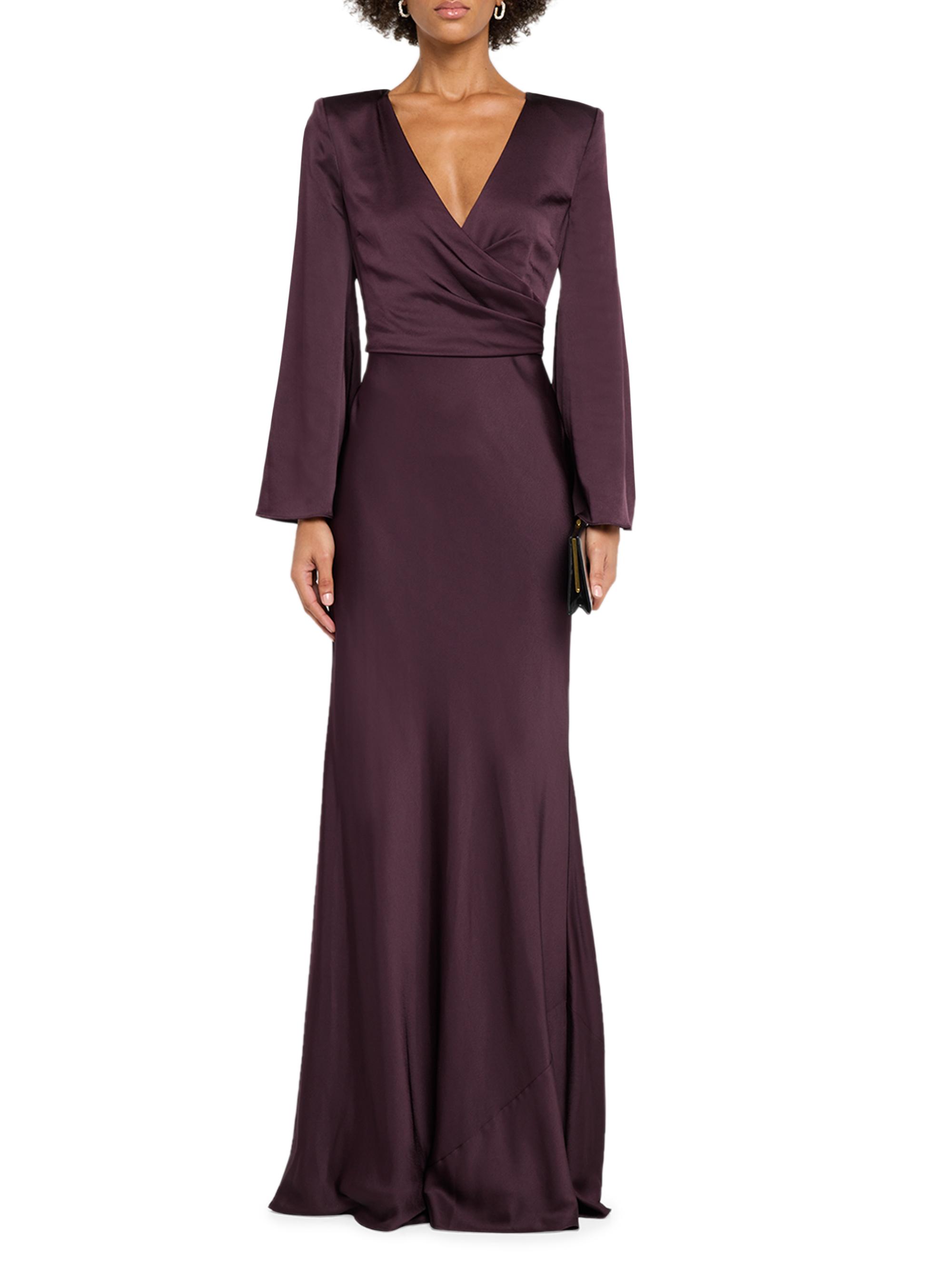 L'AGENCE Manon Satin Maxi Dress | Saks Fifth Avenue