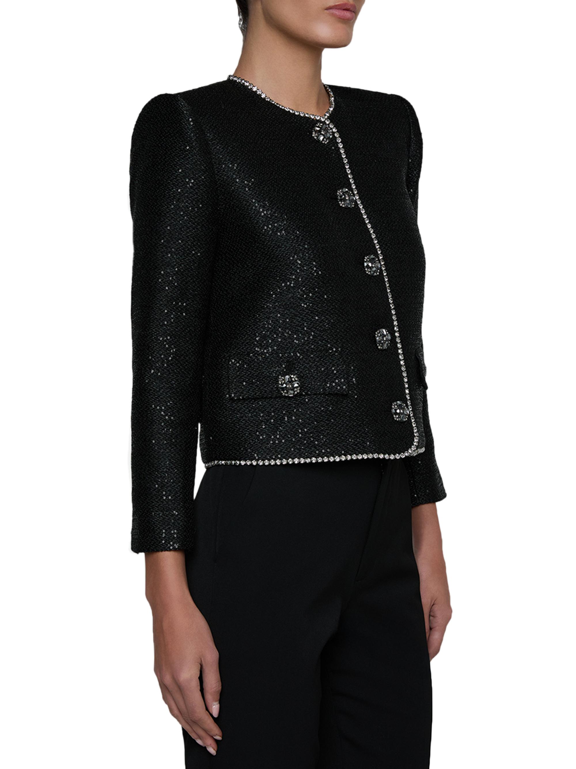 L'AGENCE Zell Sequined Tweed Jacket | Saks Fifth Avenue