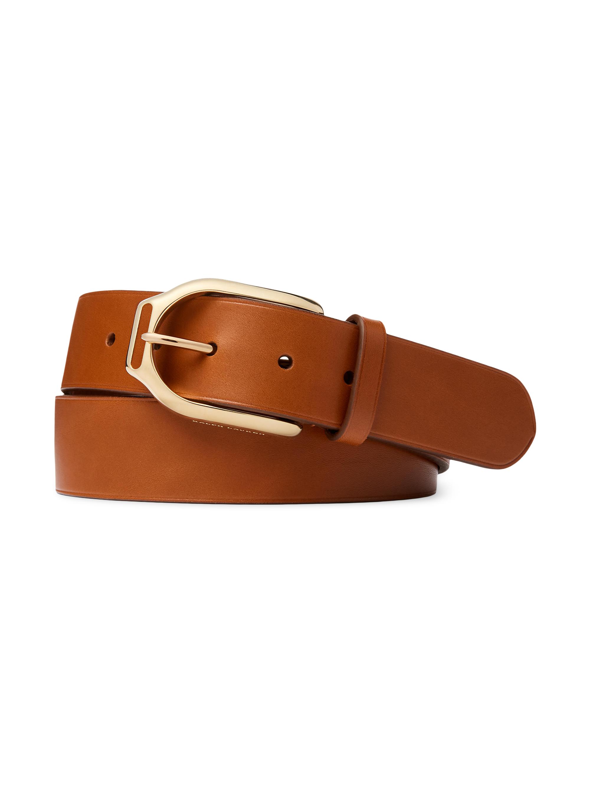 Ralph Lauren Purple Label Men's Vachetta Leather Belt - Tan