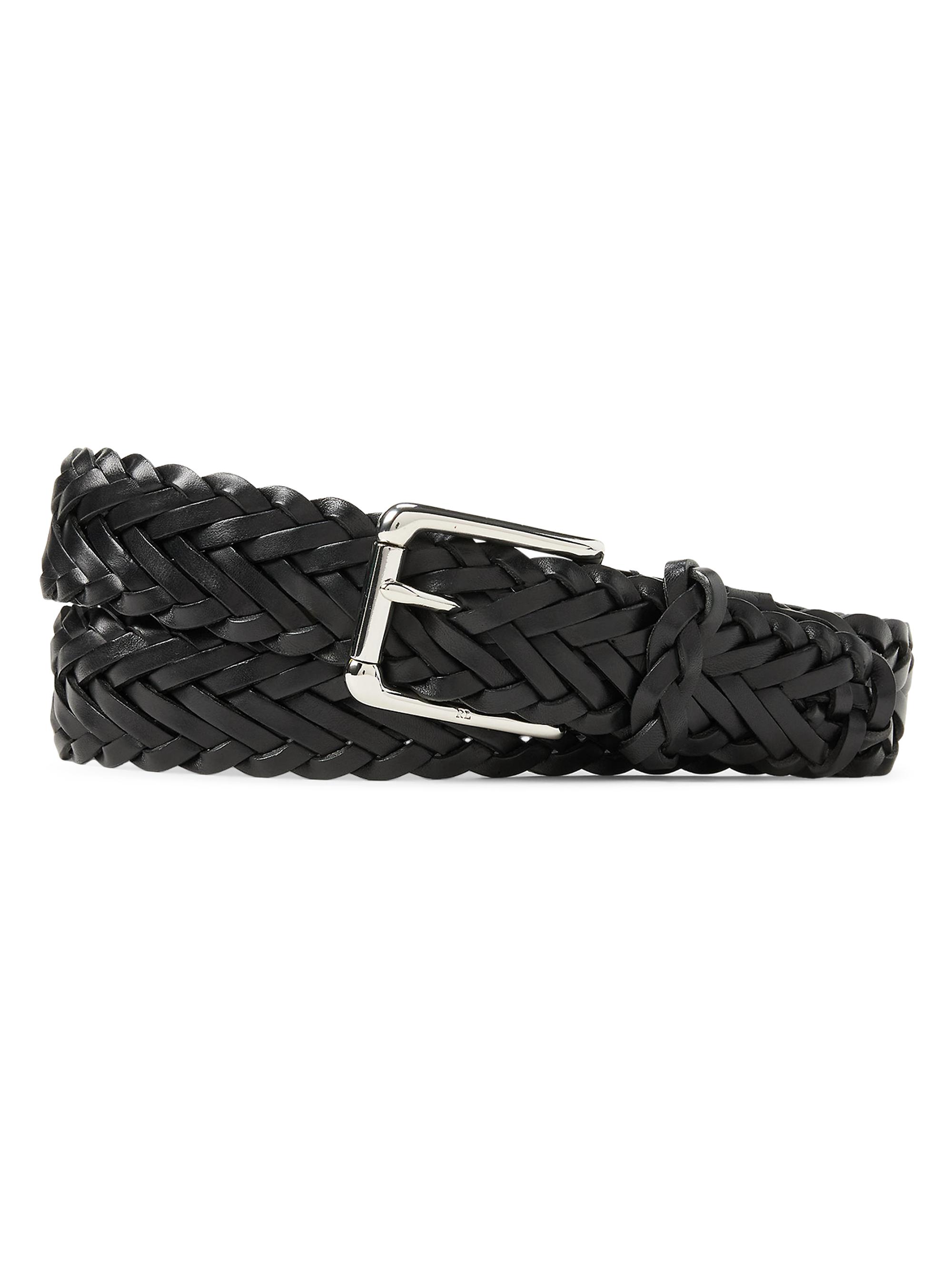 Ralph Lauren Purple Label Braided Vachetta Leather Belt | Saks