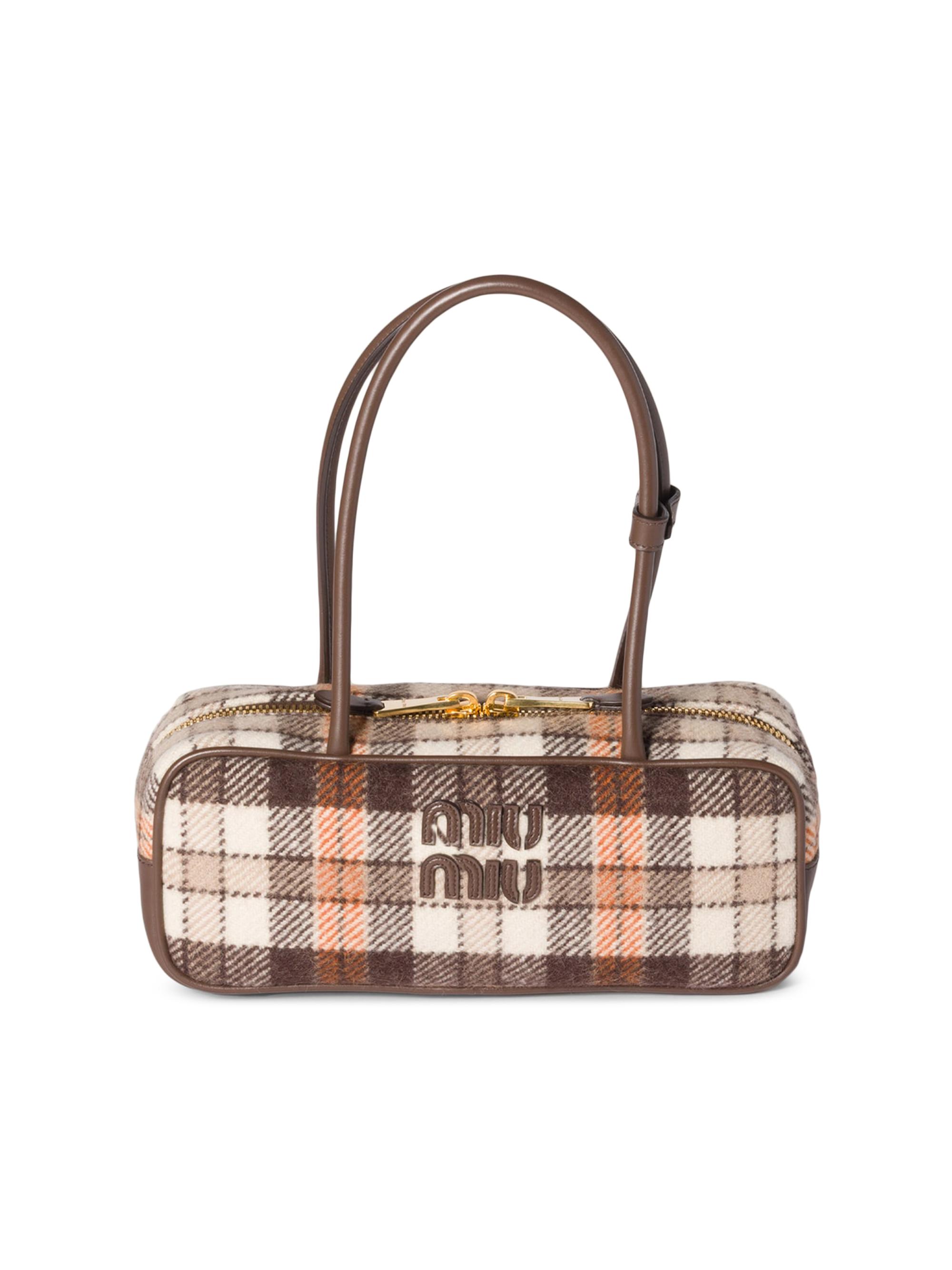 Miu Miu Beau Plaid Top Handle Bag | Saks Fifth Avenue