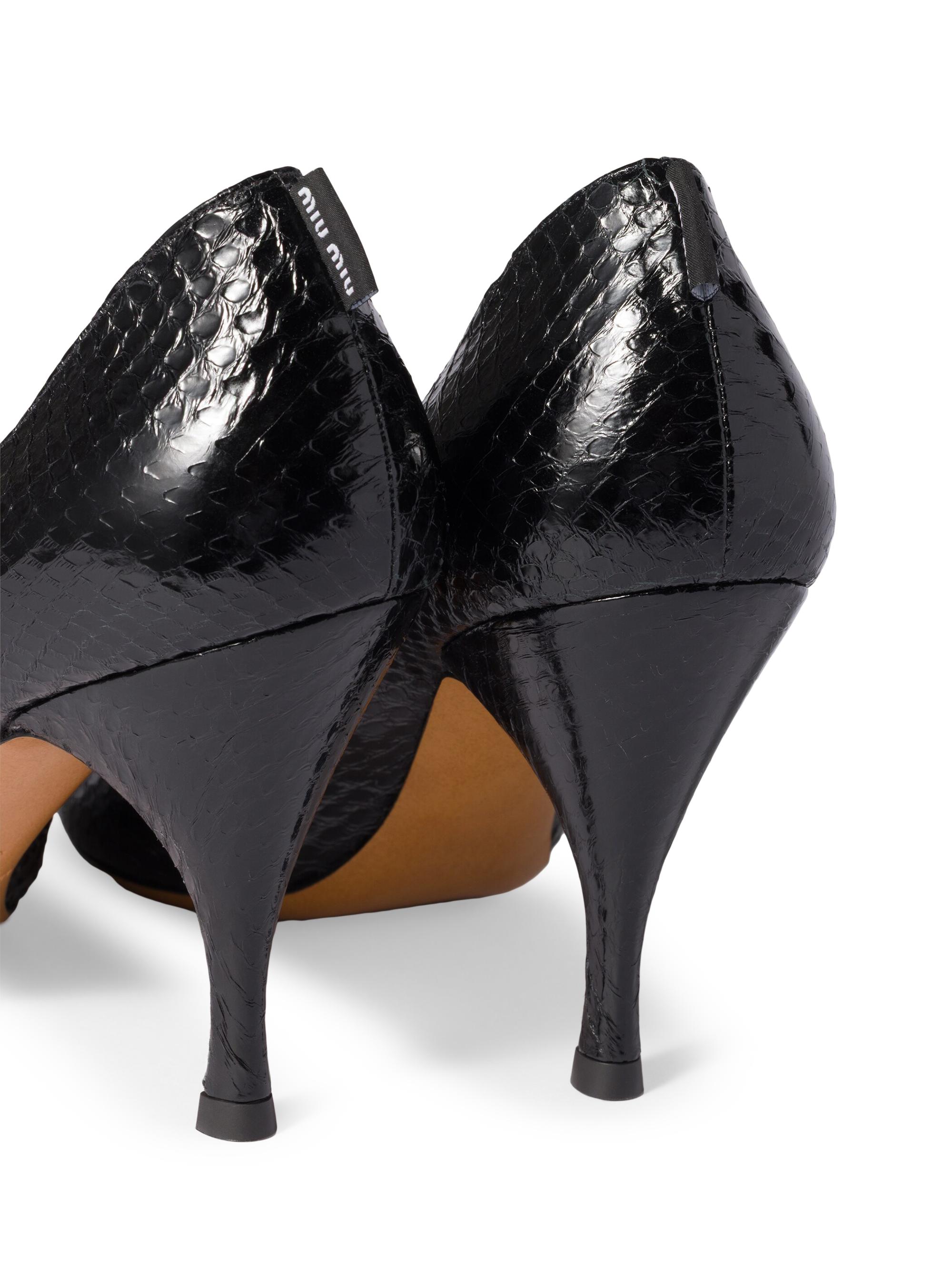 miu miu ブラックレザー ミュール Miu Miu Ayers Patent Leather Pumps | Saks Fifth Avenue