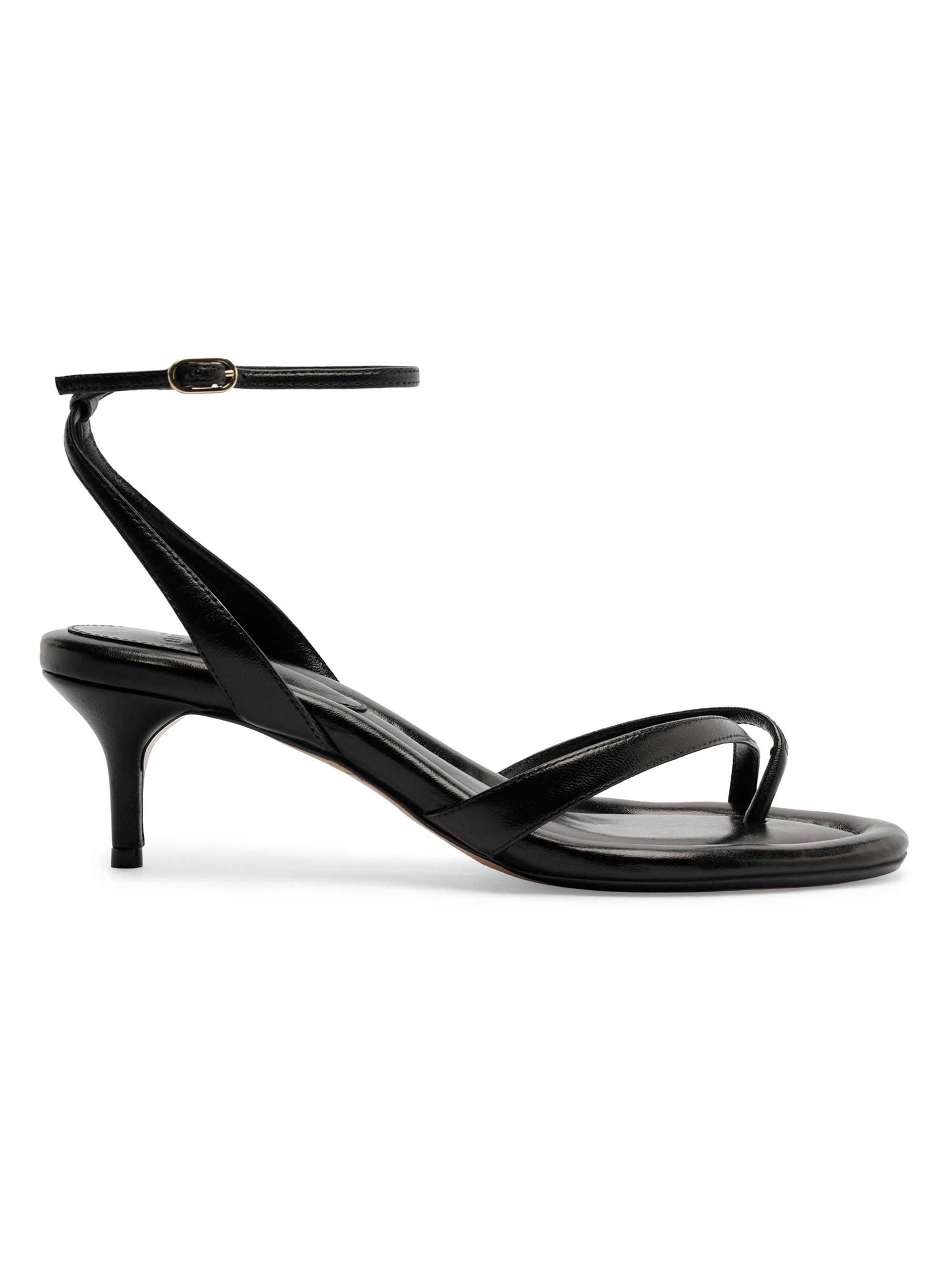 Alexandre Birman Women's Nelly 50MM Leather Kitten-Heel Sandals - Black