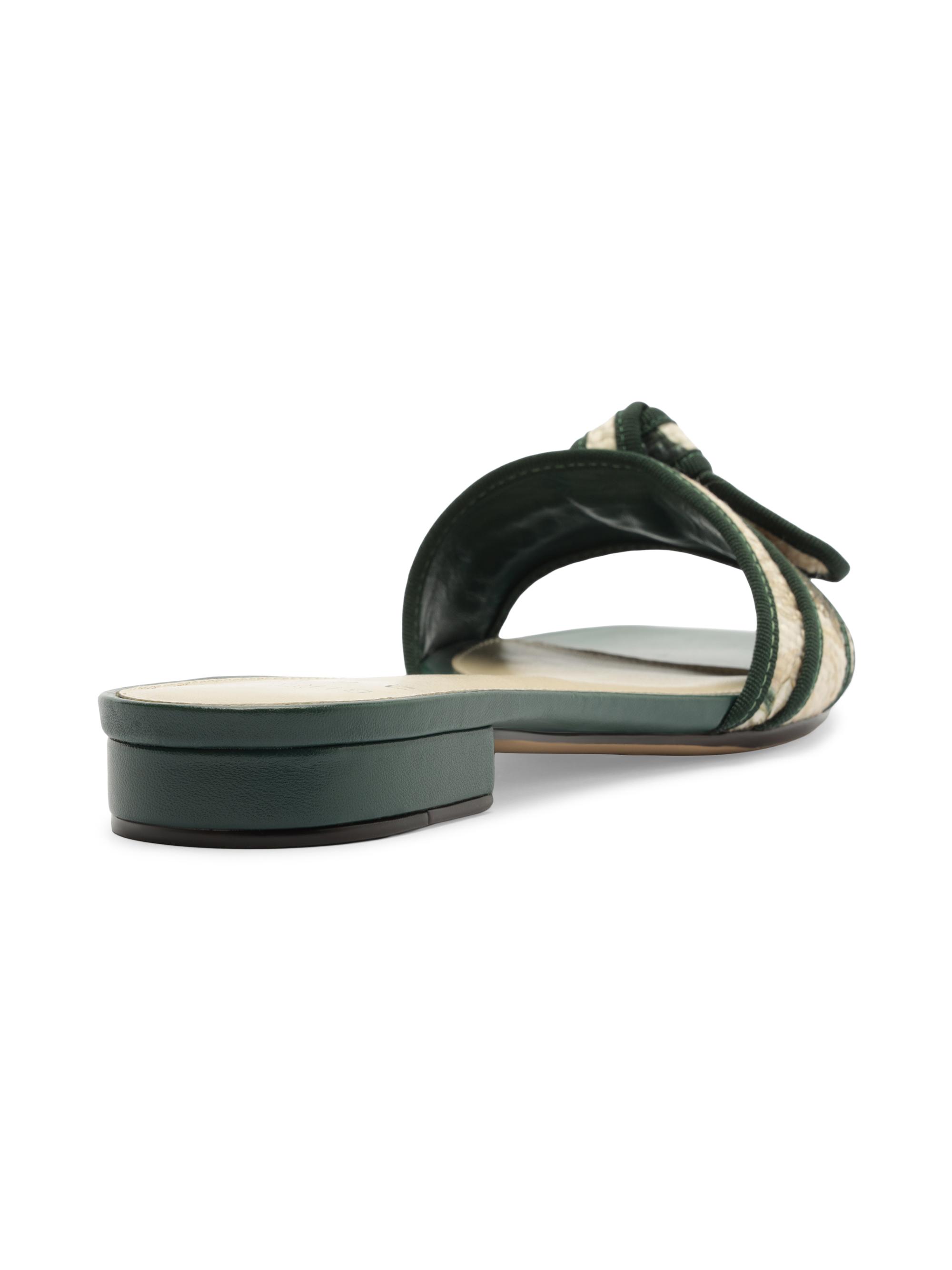 Knot Raffia Flat Sandals