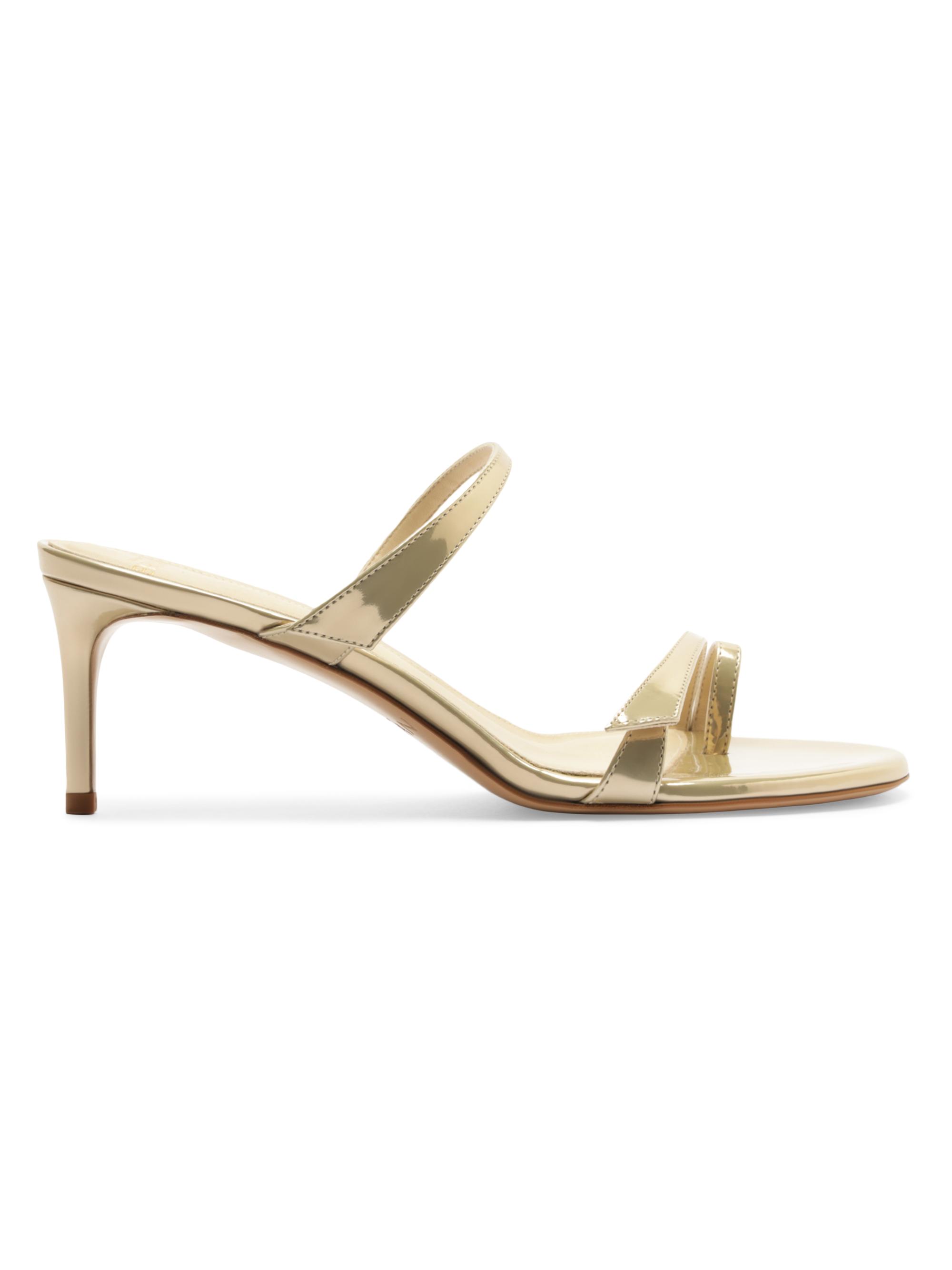 Alexandre Birman Women's Tita 60MM Metallic Leather Sandals - Yellow