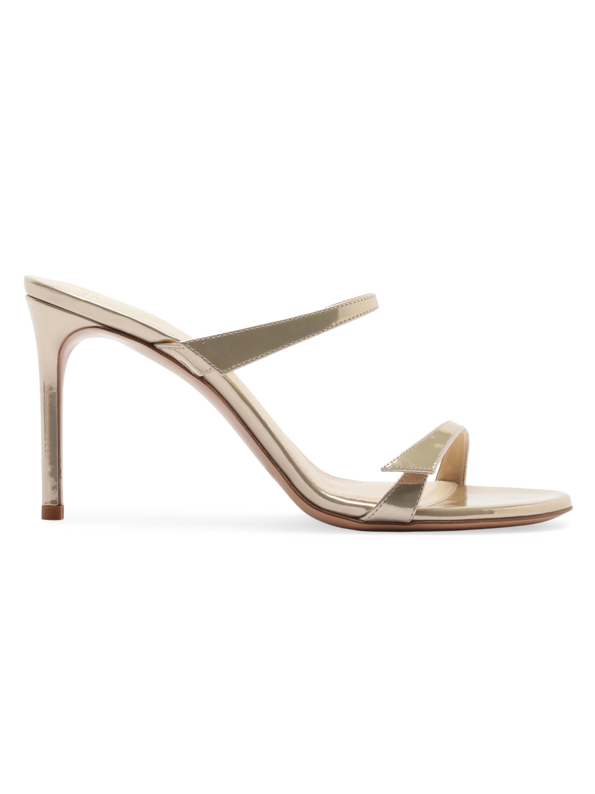 Alexandre Birman Women's Tita 85MM Metallic Leather Sandals - Yellow