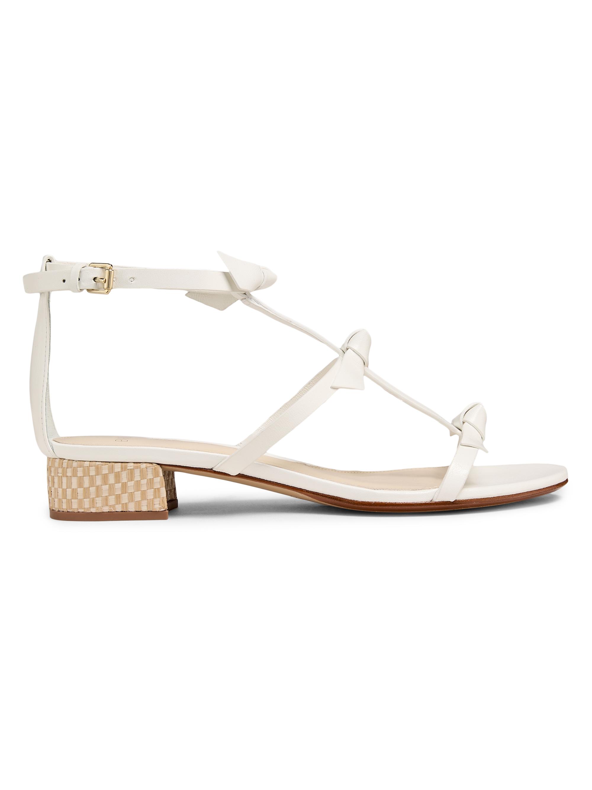 Alexandre Birman Women's Slim Lolita 30MM Leather Sandals - White