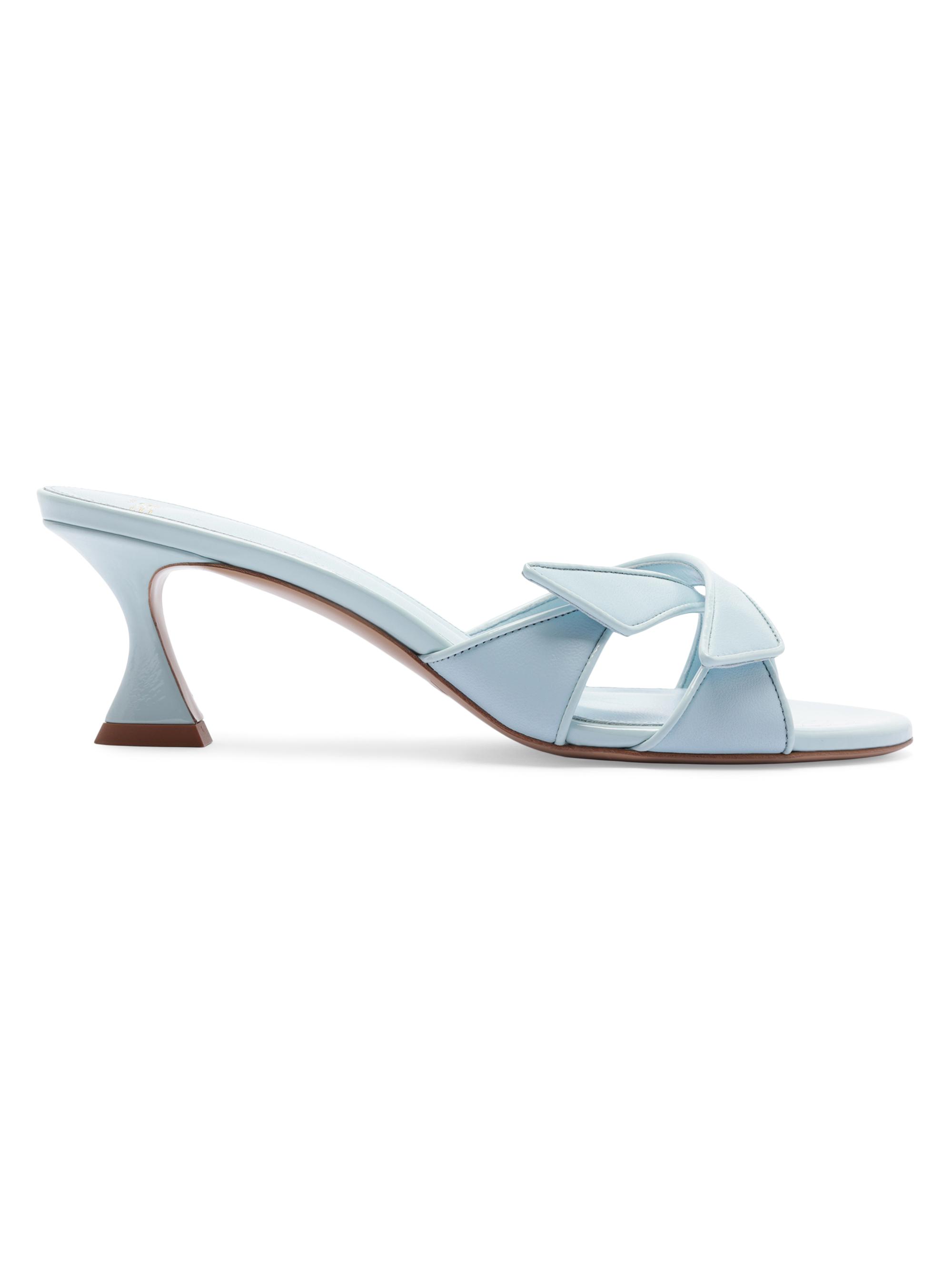 Alexandre Birman Women's Tita 60MM Leather Sandals - Dust Blue