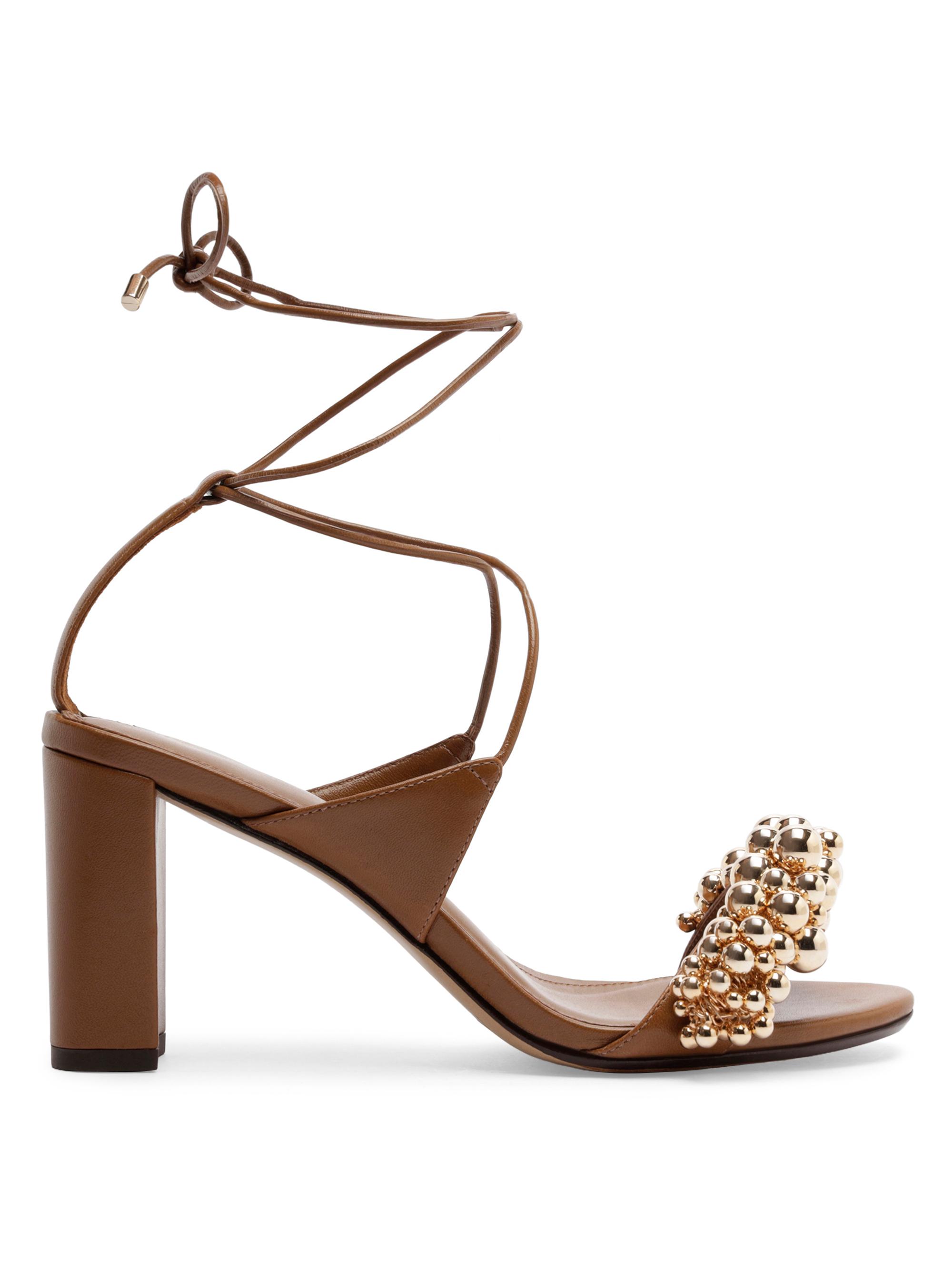 Alexandre Birman Women's Gia 75MM Bubble-Embellished Leather Sandals - Espresso