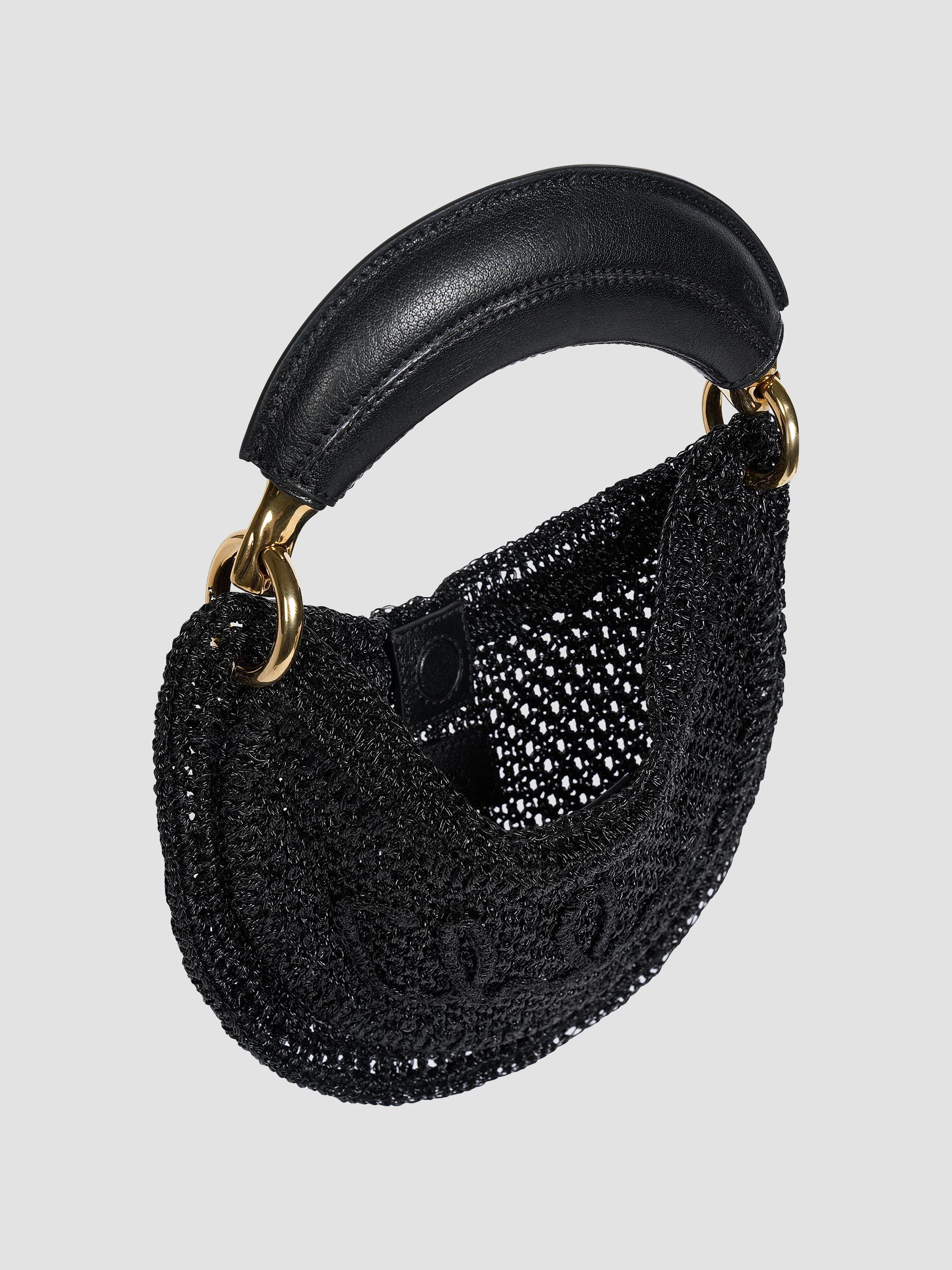 Chloé Mini Summer Banana Glitter Crochet Top Handle Bag | Saks