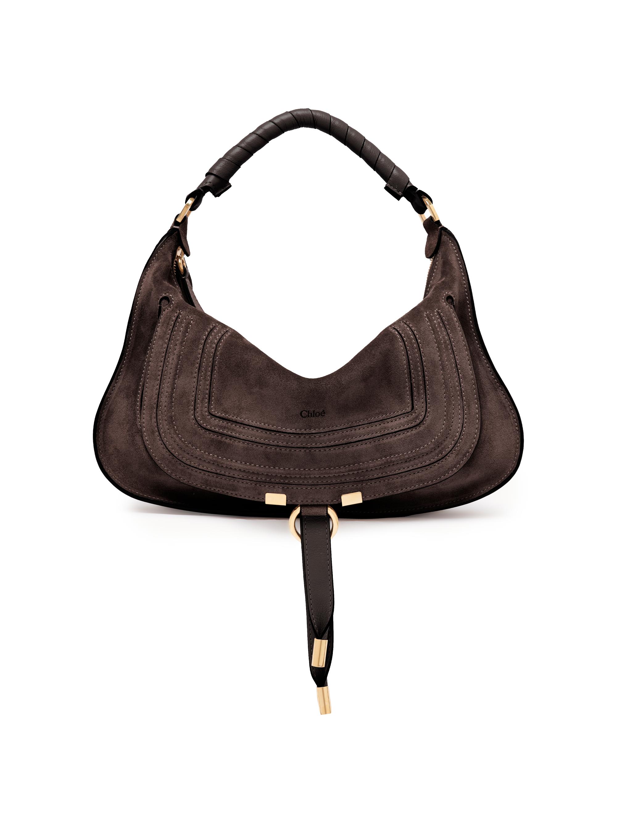 Chloé Women's Marcie  Suede Shoulder Bag - Kohl Brown