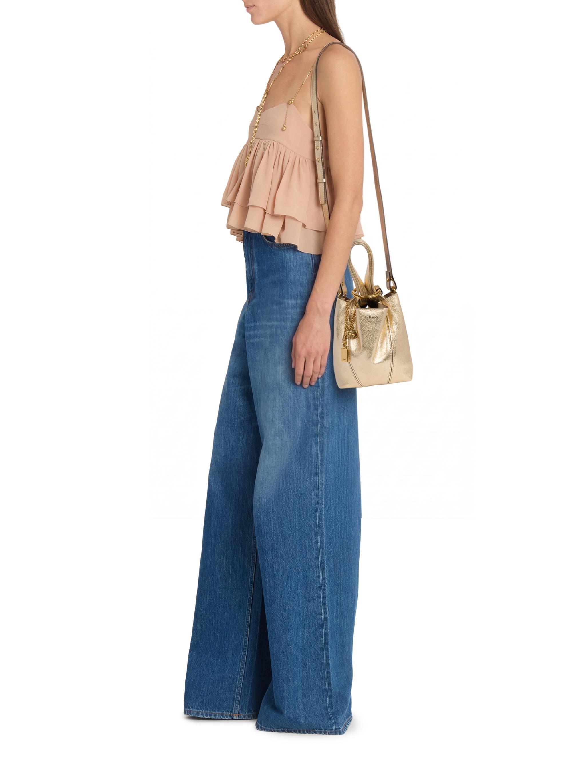 Chloé Mini Spin Metallic Leather Tote Bag | Saks Fifth Avenue
