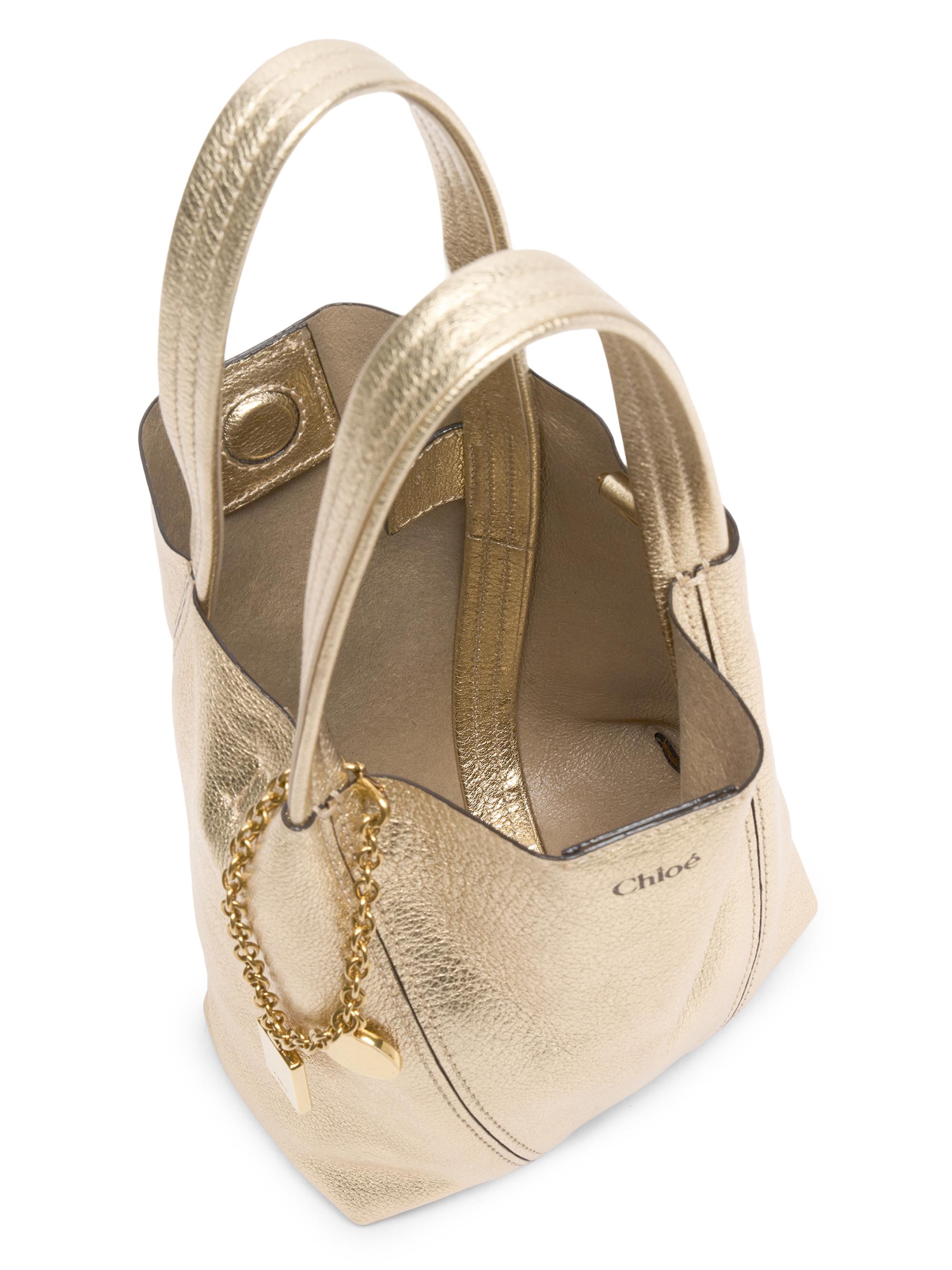 Chloé Mini Spin Metallic Leather Tote Bag | Saks Fifth Avenue