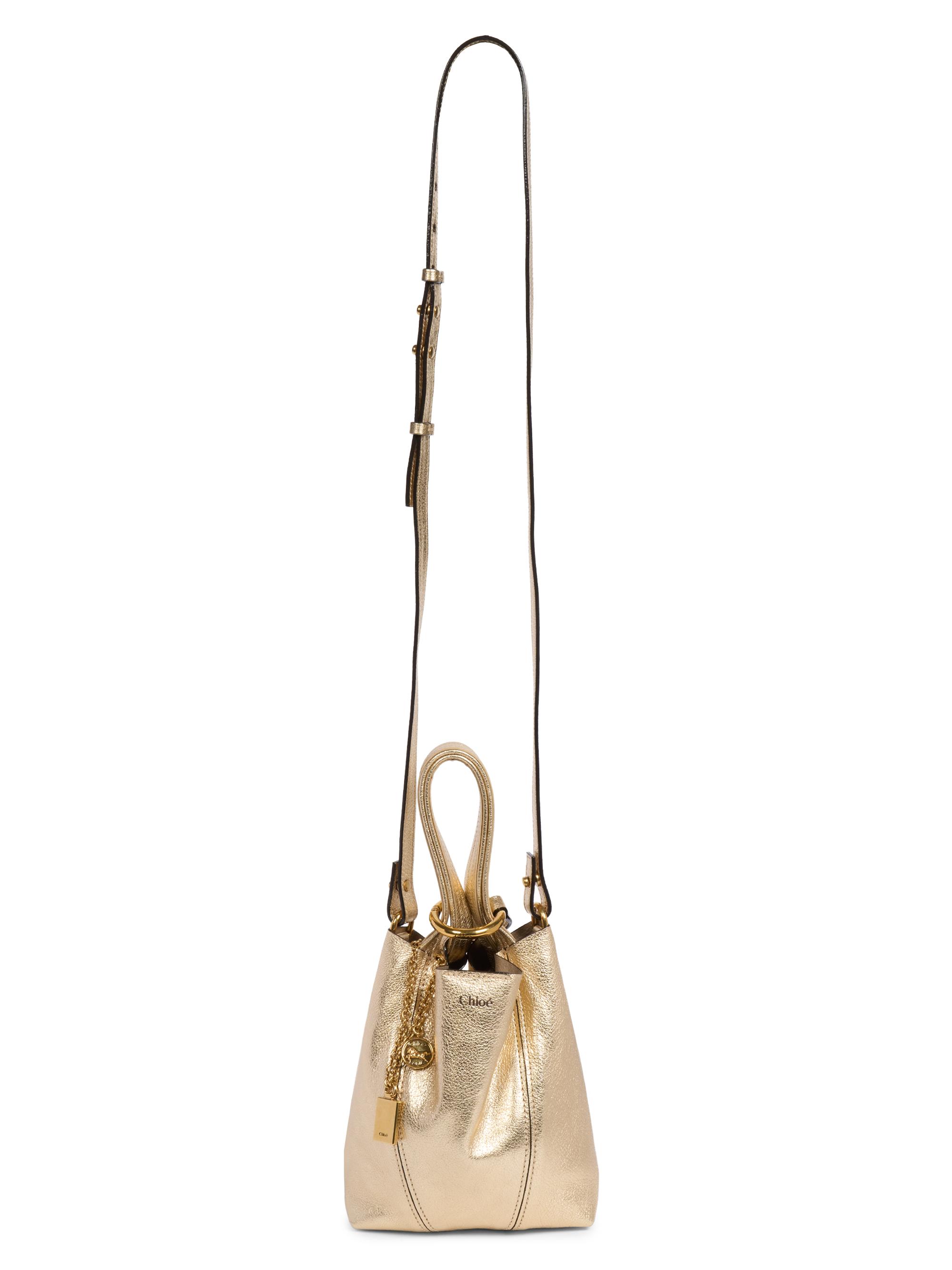 Chloé Mini Spin Metallic Leather Tote Bag | Saks Fifth Avenue