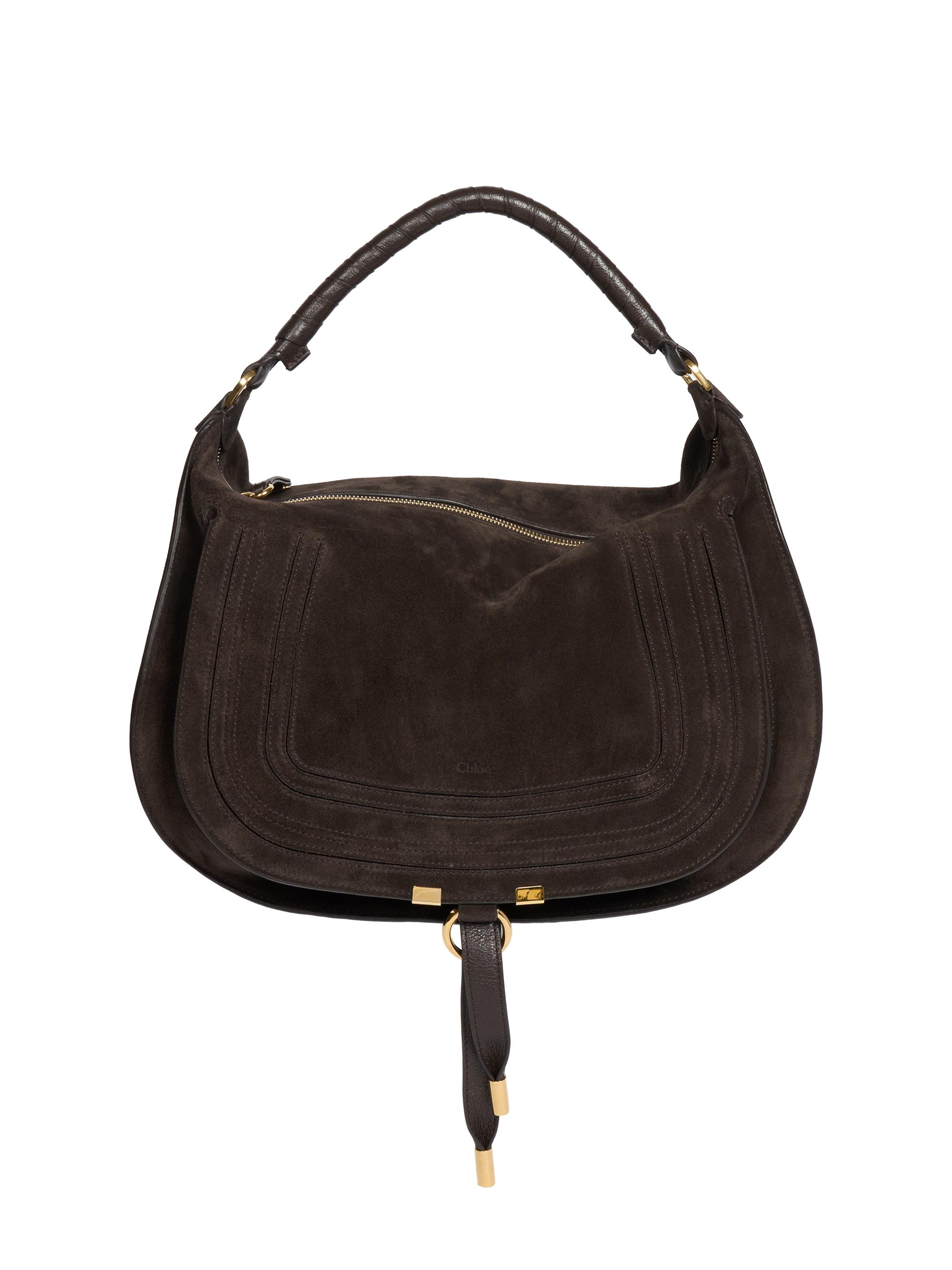 Chloé Women's  Marcie Suede Shoulder Bag - Kohl Brown