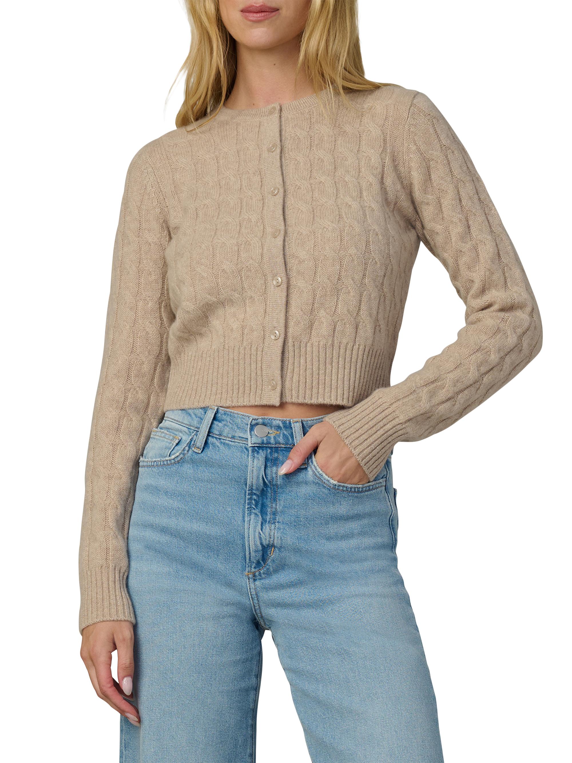 Joe's Jeans Women's The Cable Dani Cashmere Cardigan - Oatmeal