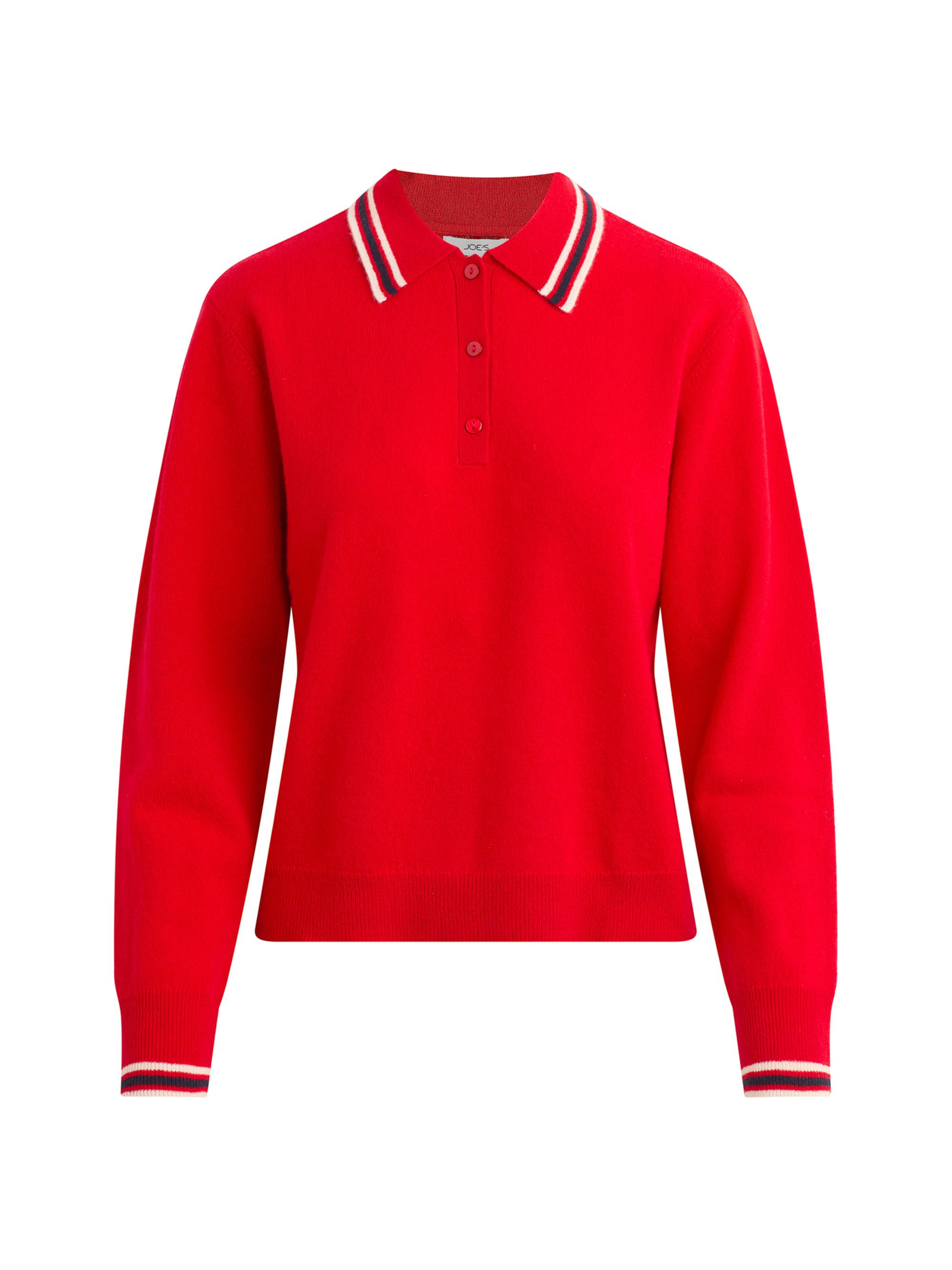 Cashmere Long-Sleeve Polo Shirt