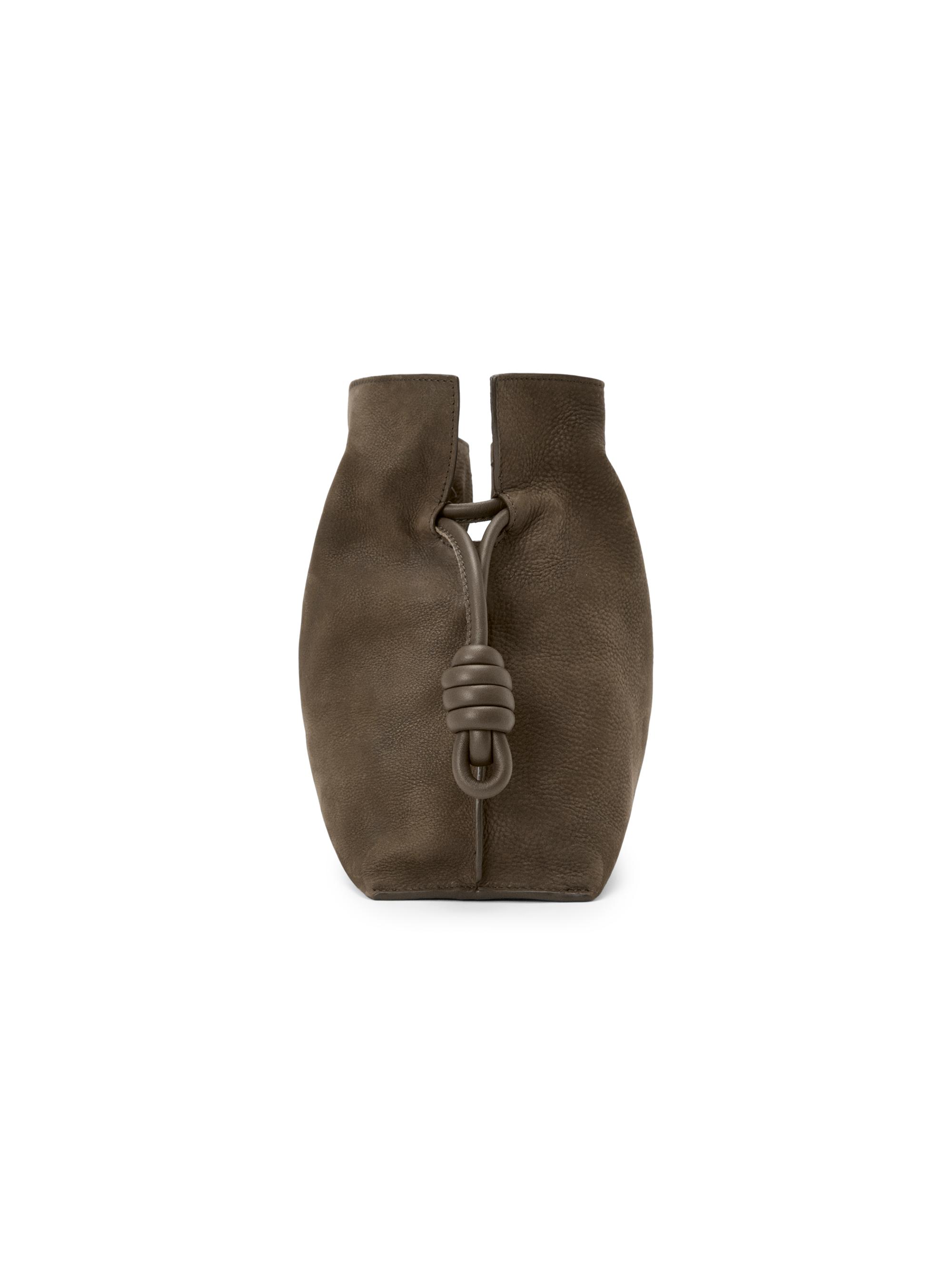 LOEWE Medium Flamenco Drawstring Grained Leather Clutch | Saks