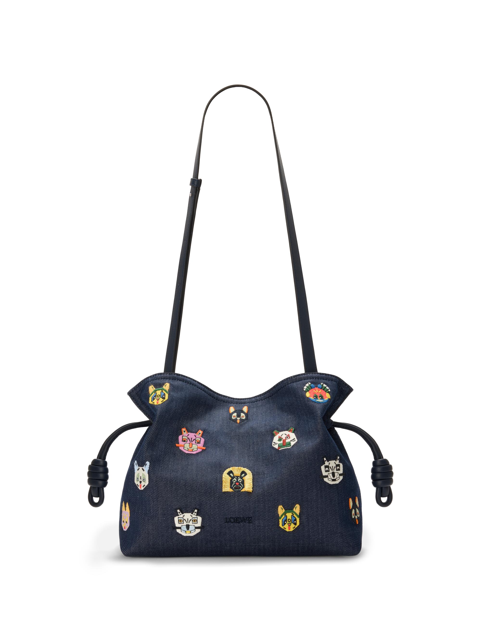 LOEWE LOEWE x Louis Wain Medium Cats Flamenco Embroidered Denim