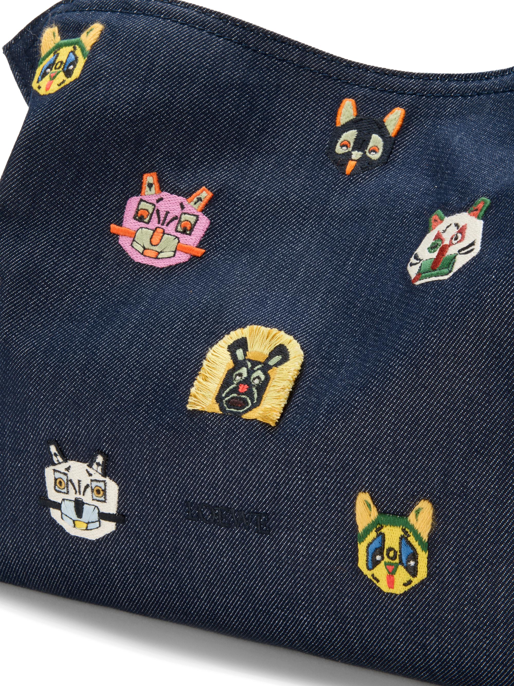 LOEWE LOEWE x Louis Wain Medium Cats Flamenco Embroidered Denim