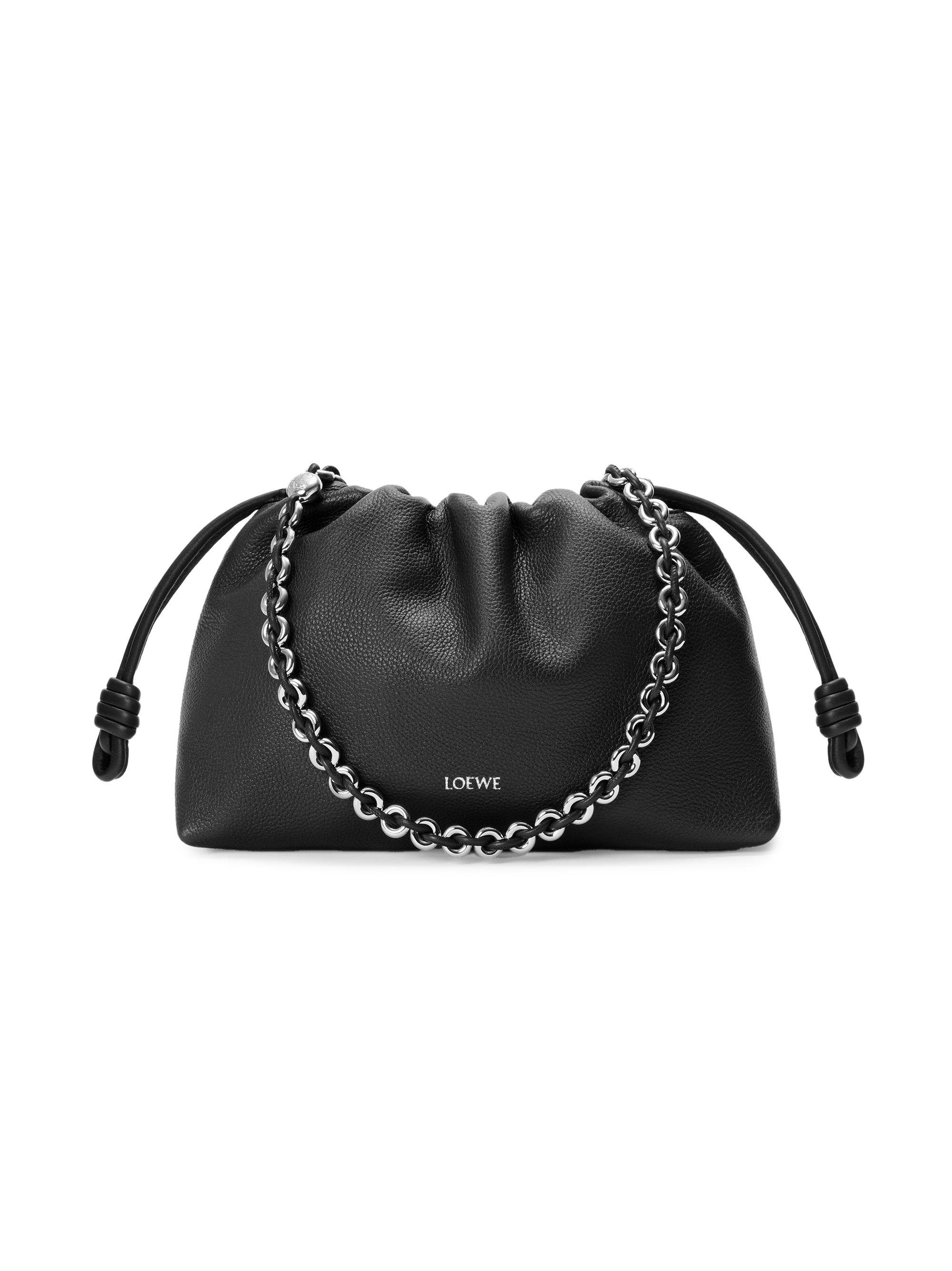 LOEWE Women's Medium Flamenco Leather Clutch - Clay