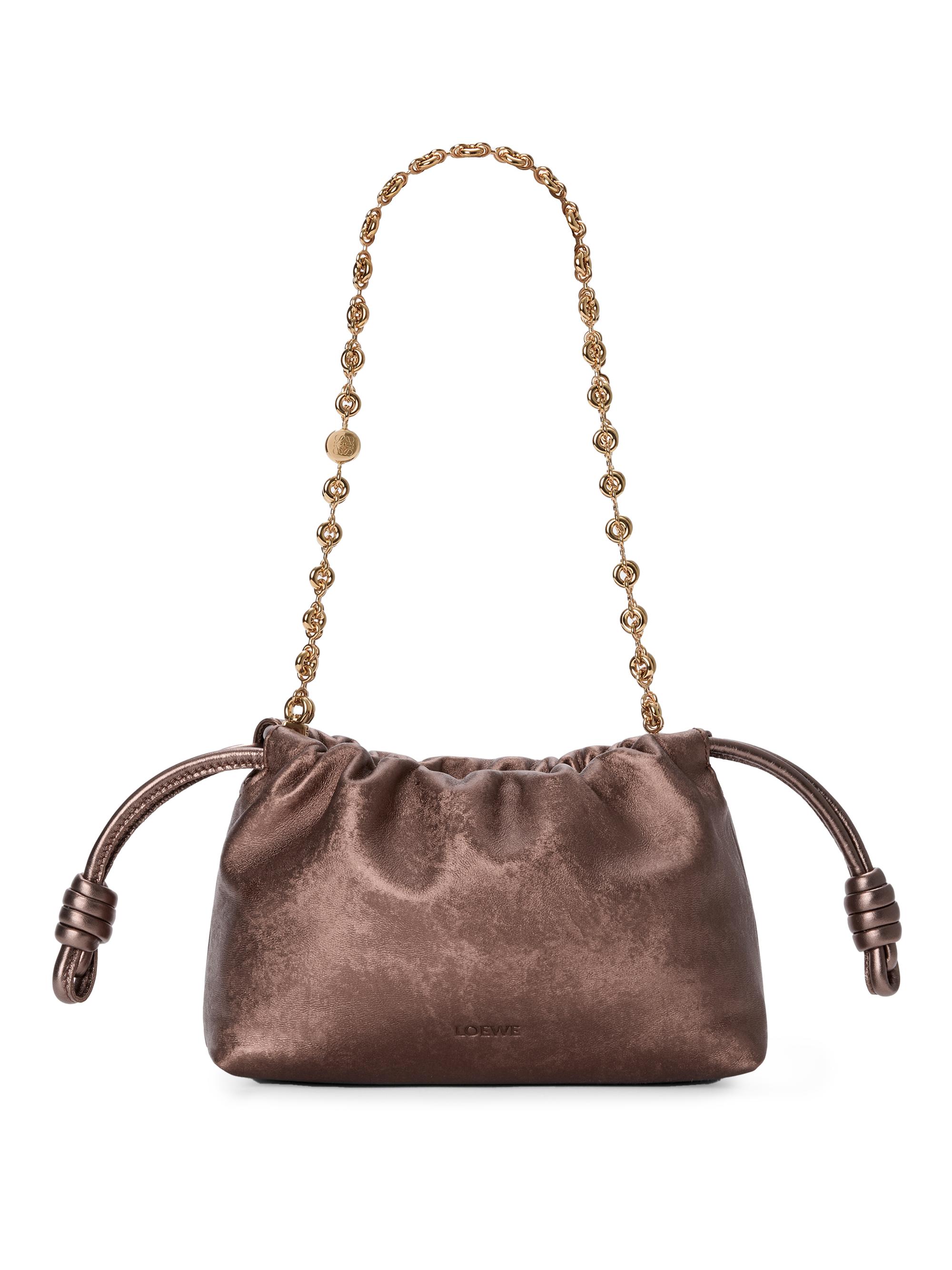 LOEWE Women's Mini Flamenco Metallic Leather Clutch - Bronze | Thumbnail 9