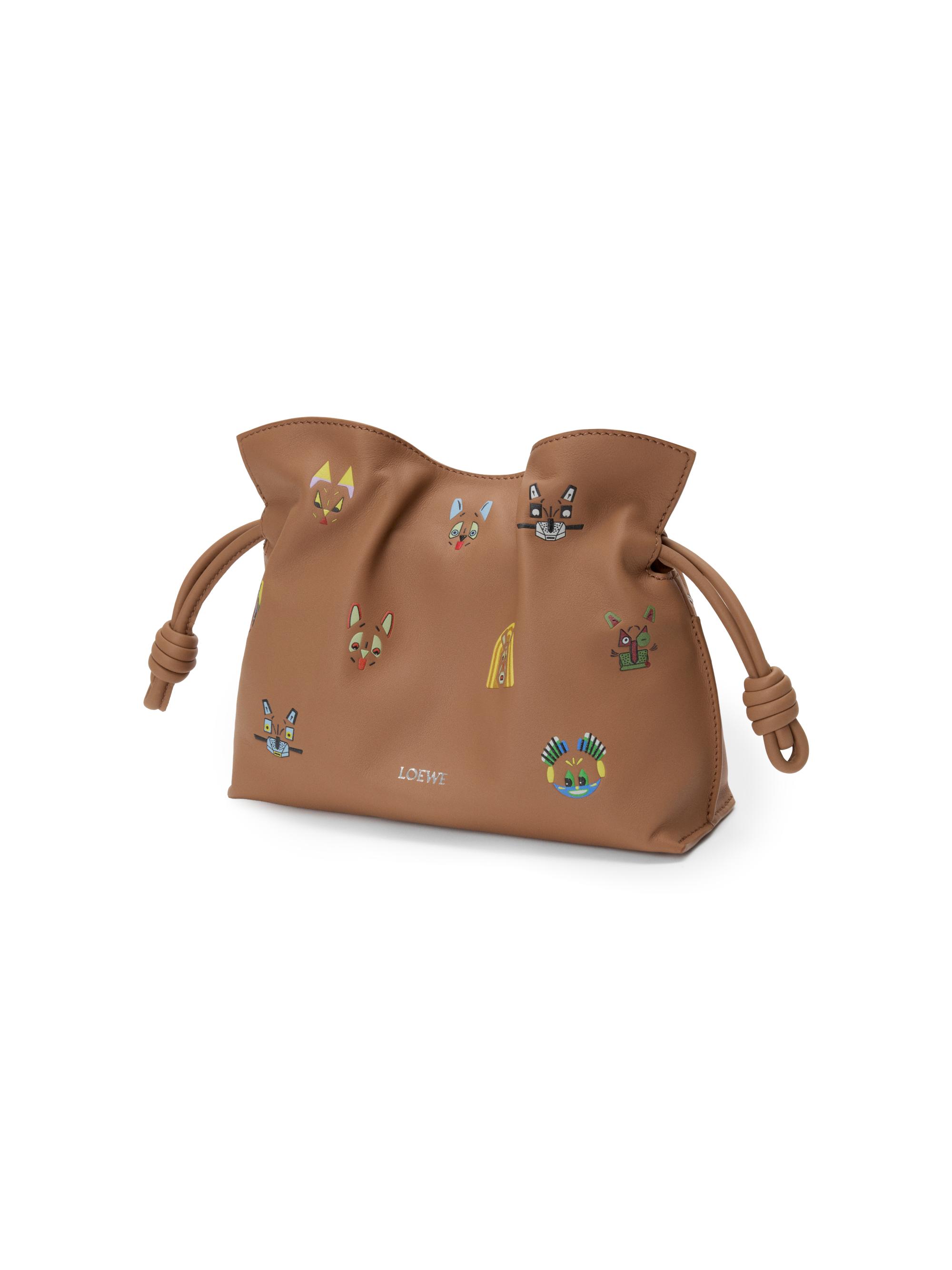 LOEWE LOEWE x Louis Wain Mini Cats Flamenco Mini Leather Clutch