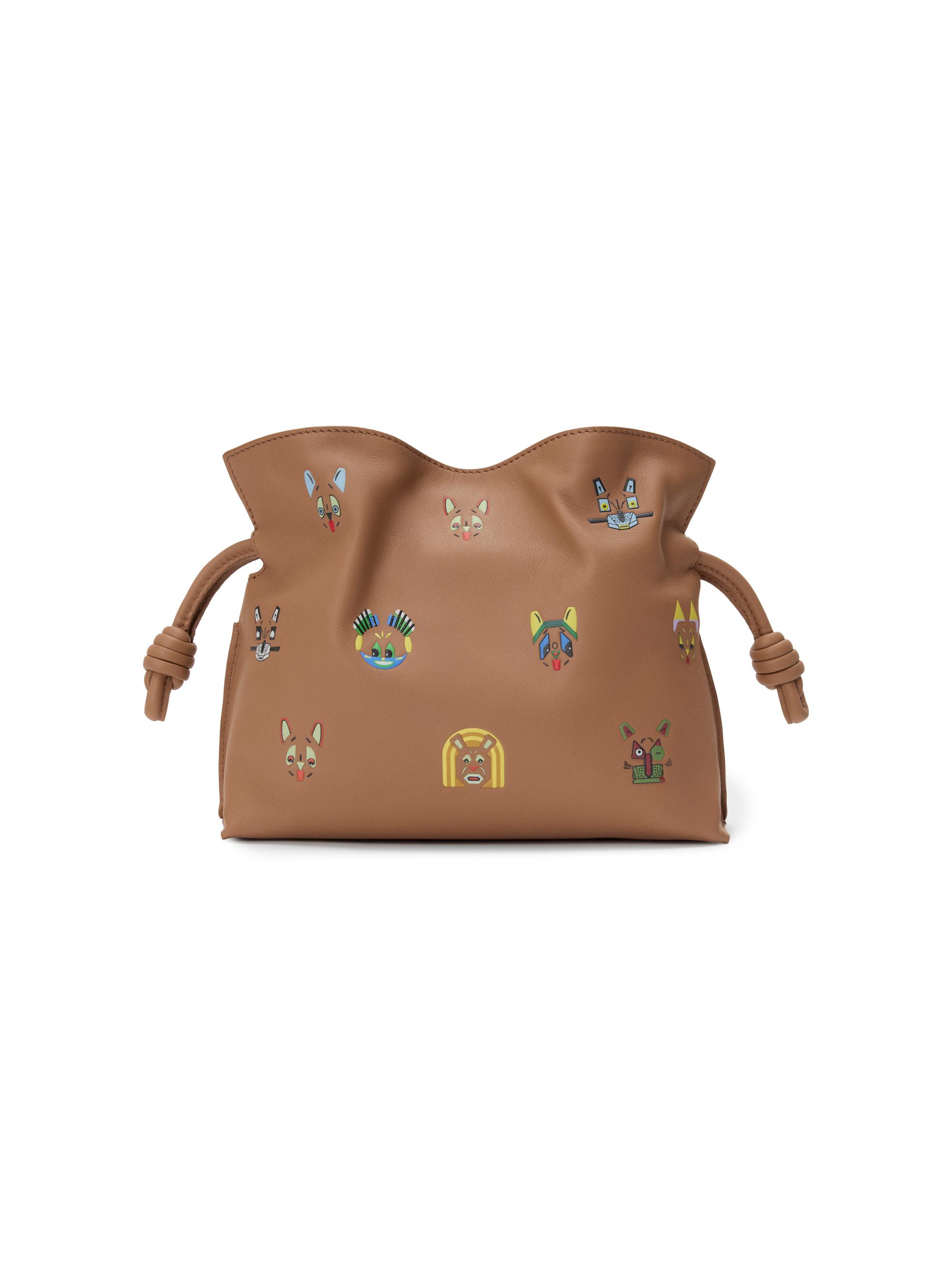 LOEWE LOEWE x Louis Wain Mini Cats Flamenco Mini Leather Clutch