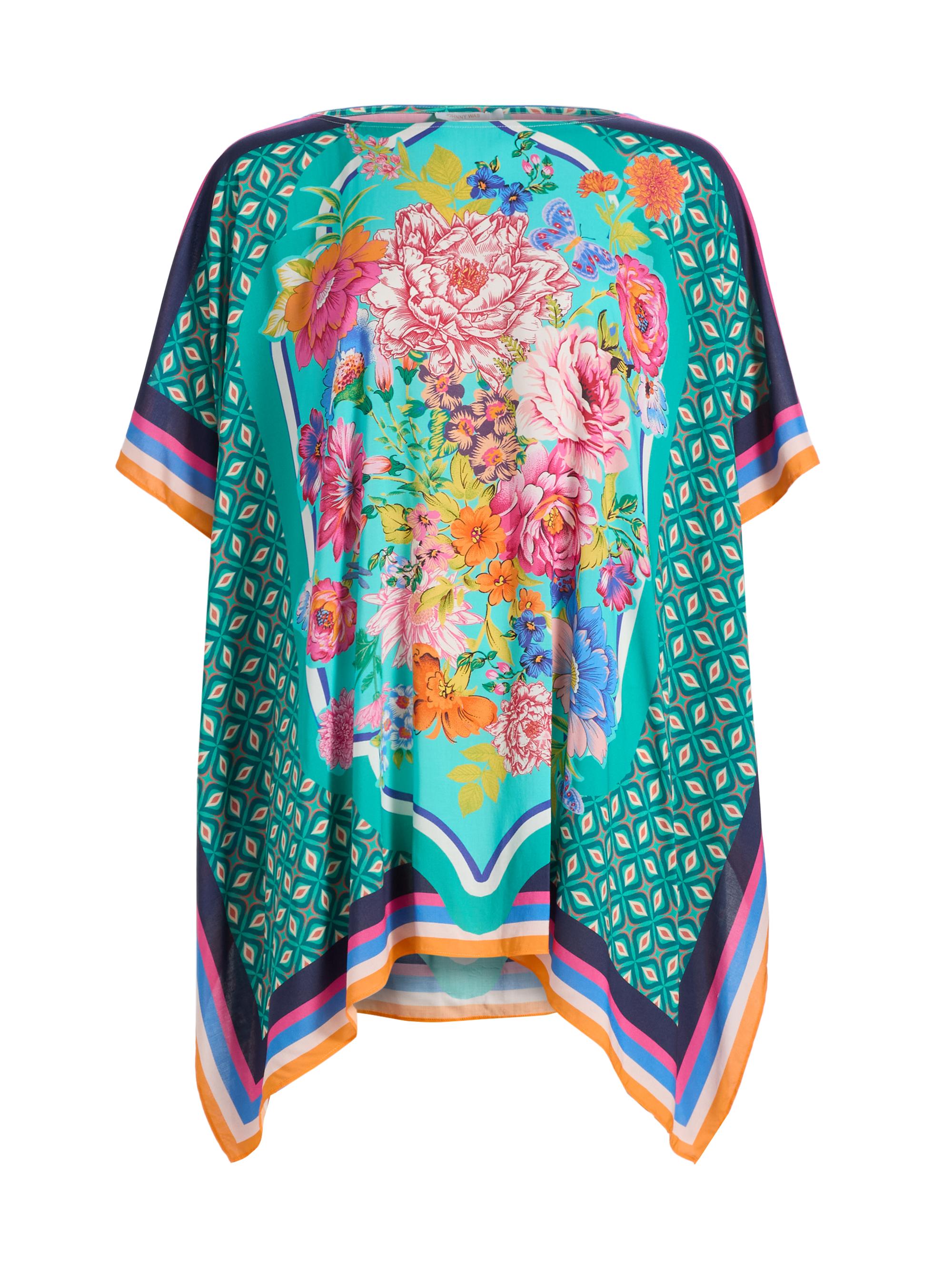 Johnny Was Women's Sweetspire Print Boatneck Cover-Up Kaftan - Sweetspire