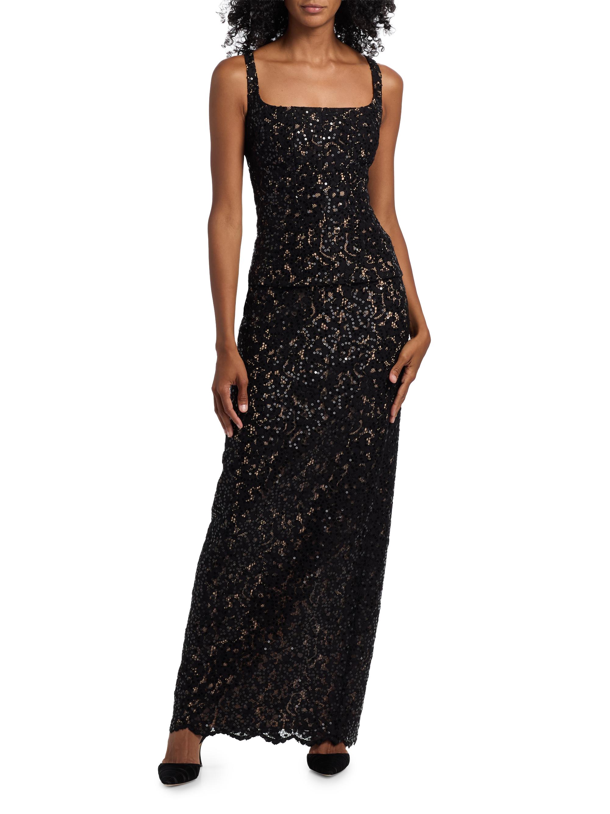 strapless open back dress Aqua Blue Long Sequin Prom Dress with Lace-Up Back Aqua Multi / 15