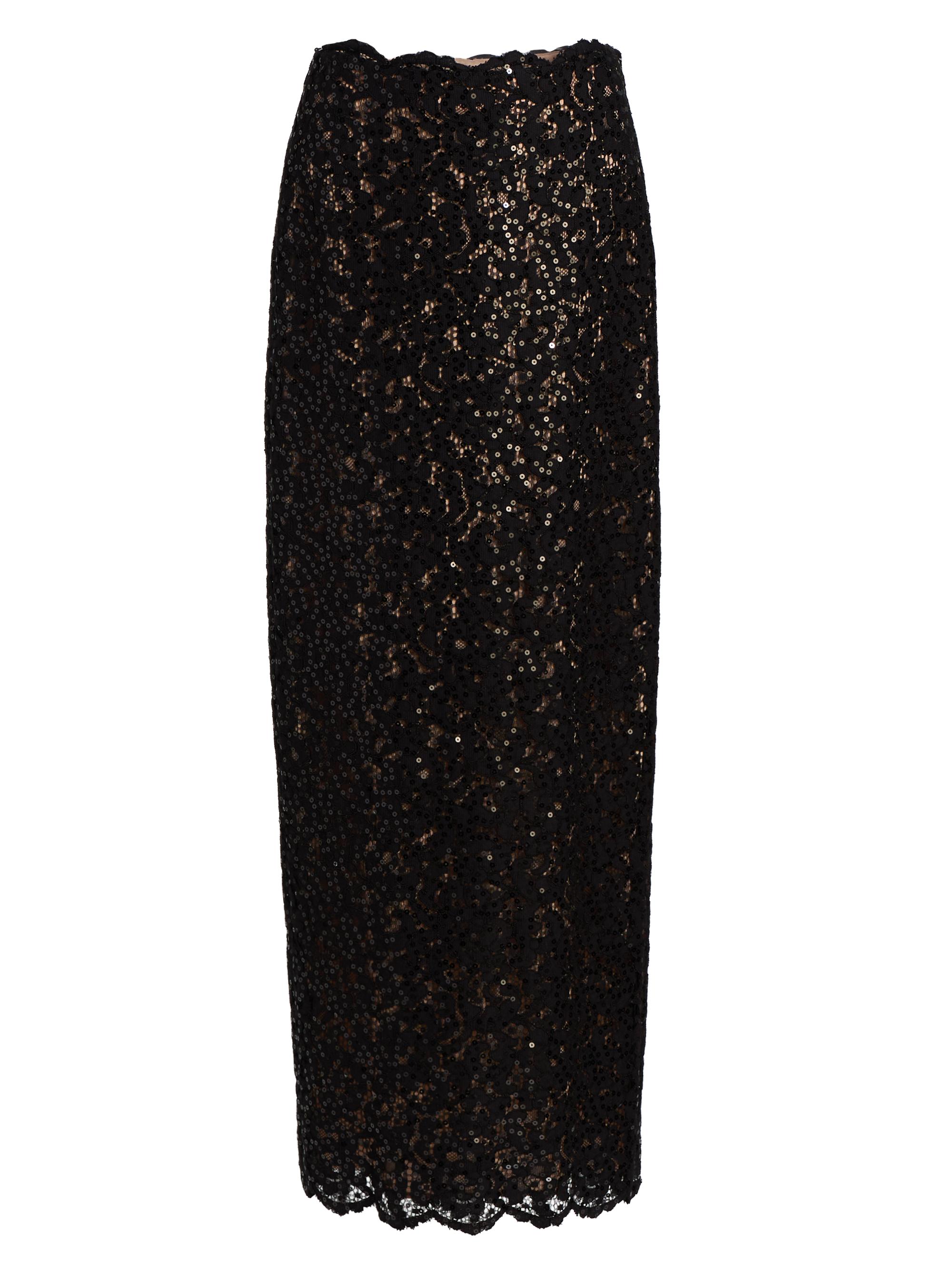 Toccin Women's Marielle Cotton-Blend Lace Maxi Skirt - Jet